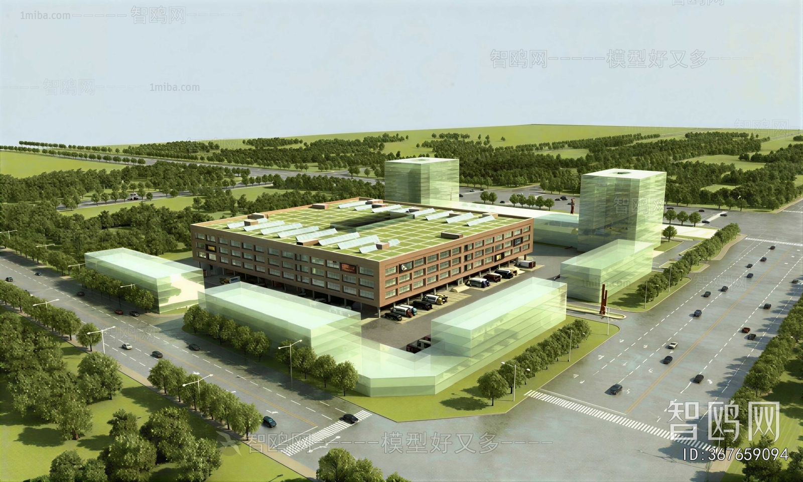 Modern Architectural Bird's-eye View Planning