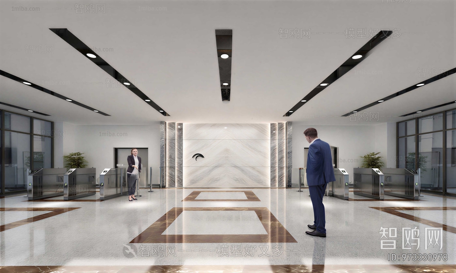 Modern Office Reception Desk