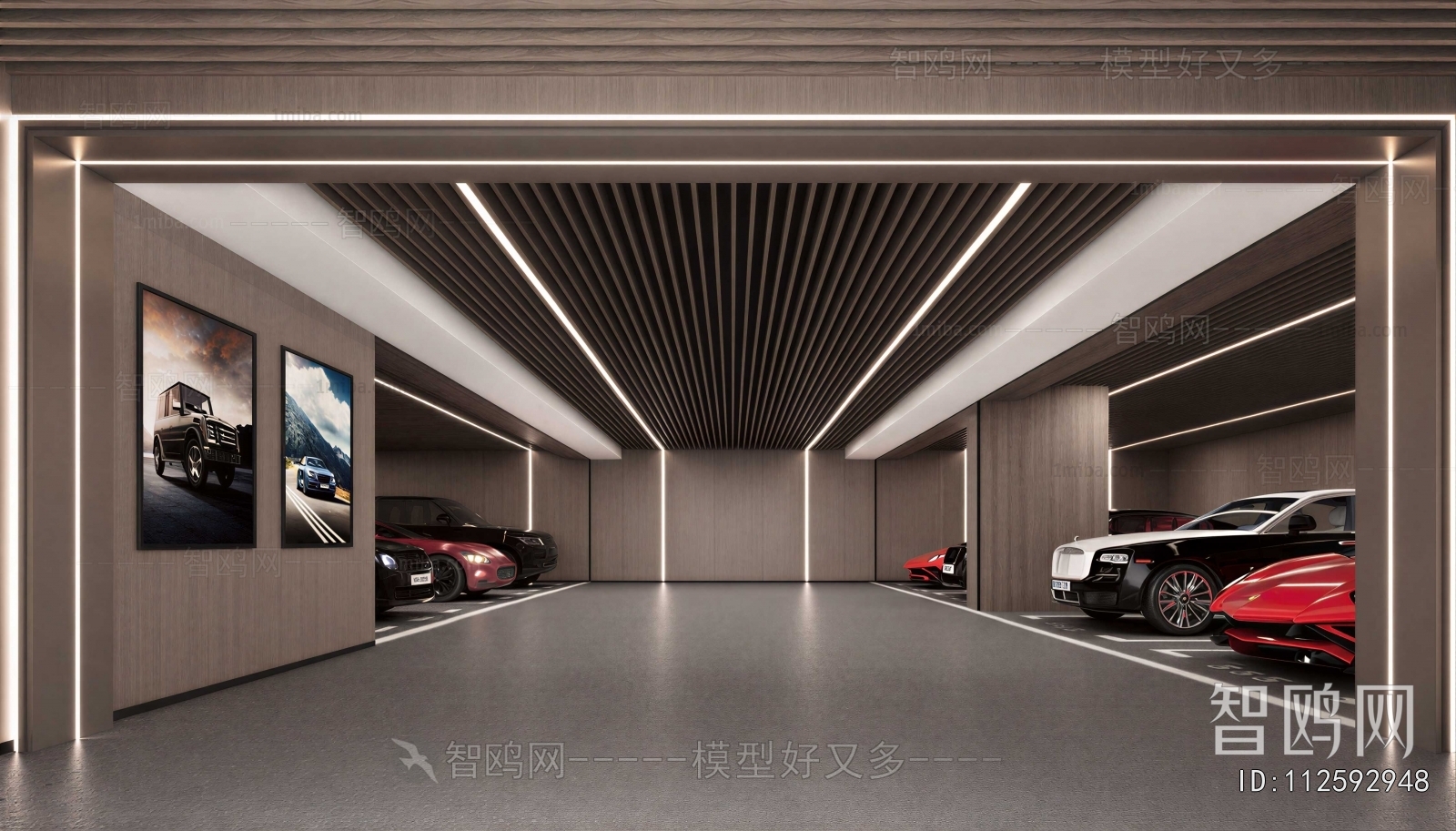 Modern Underground Parking Lot