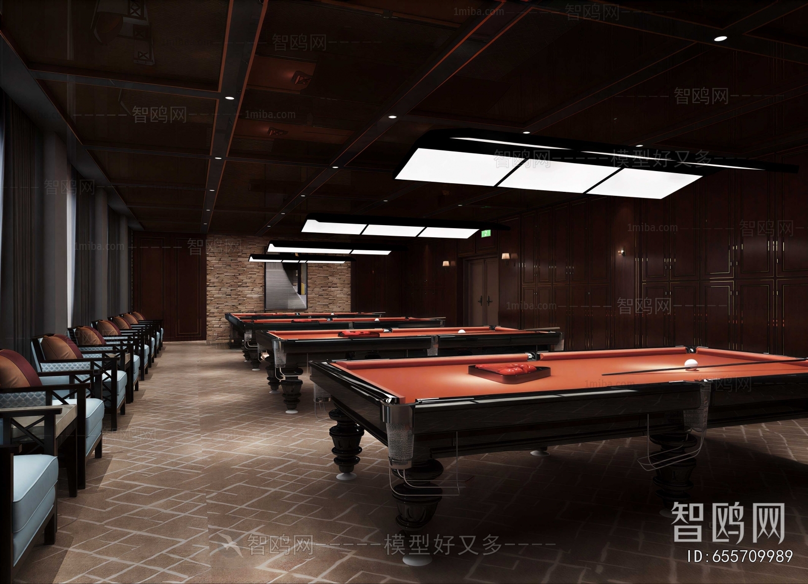 Modern Billiard Room