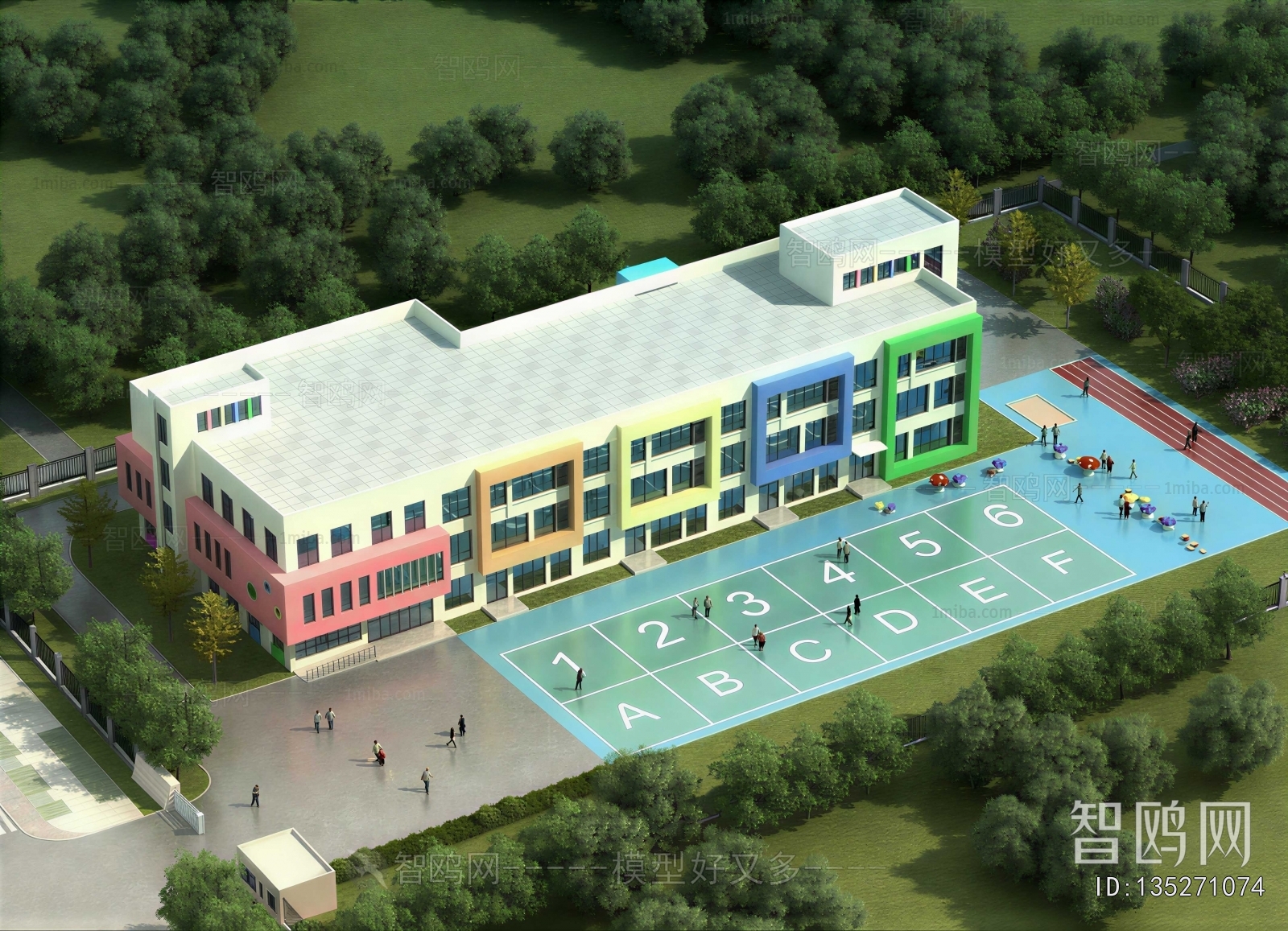 Modern Architectural Bird's-eye View Planning