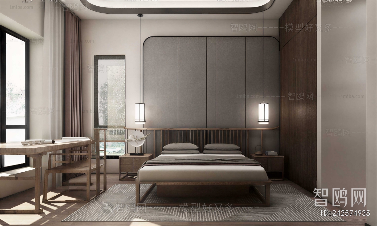 New Chinese Style Bedroom