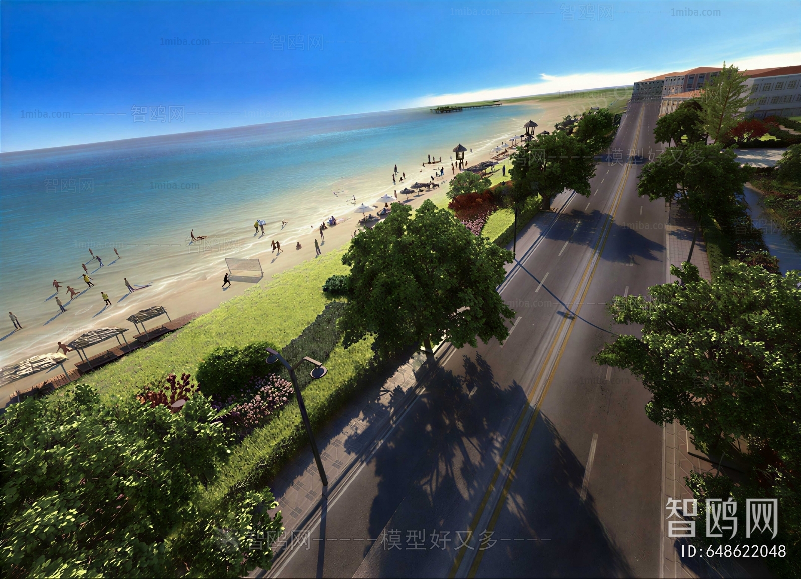 Modern Architectural Bird's-eye View Planning