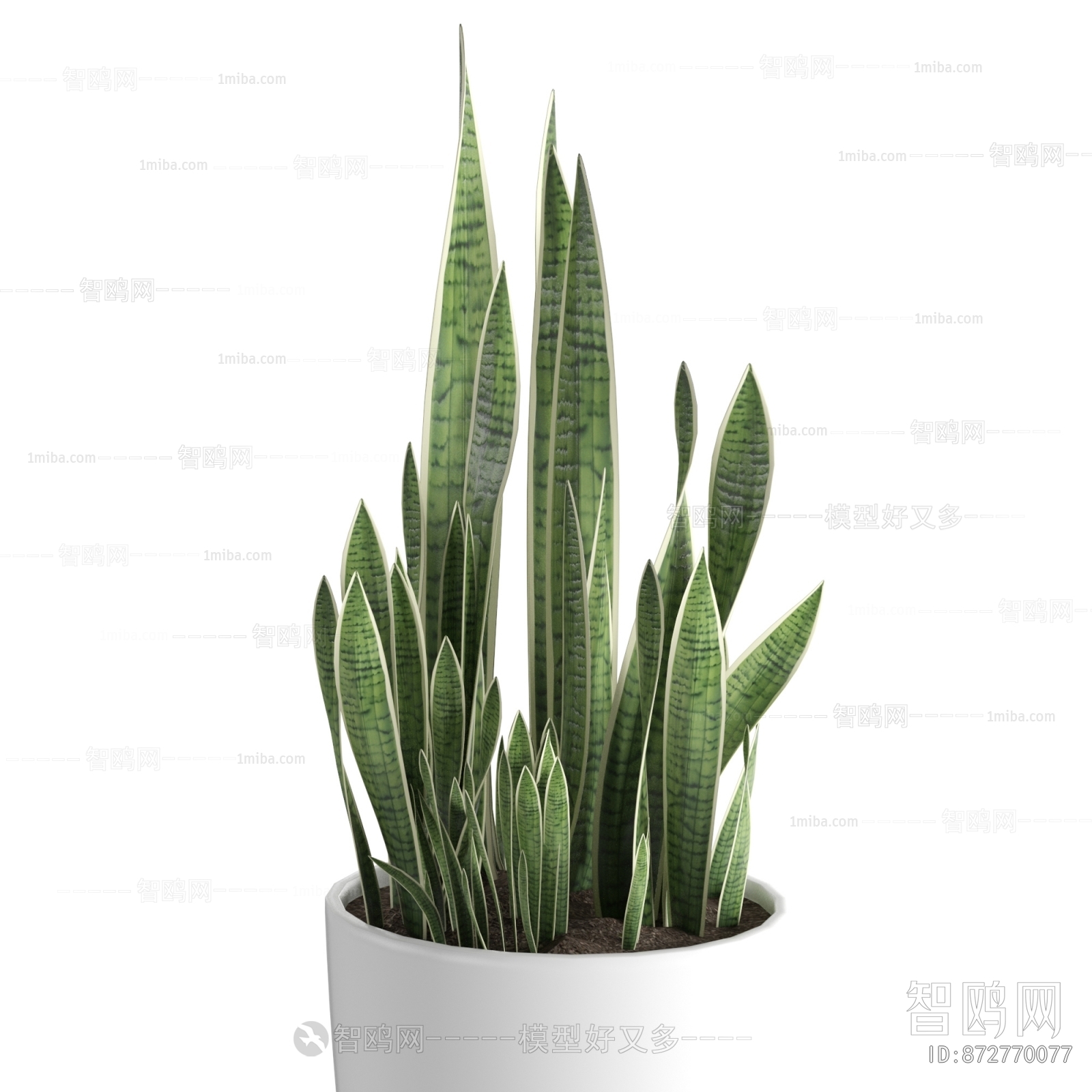 Modern Potted Green Plant