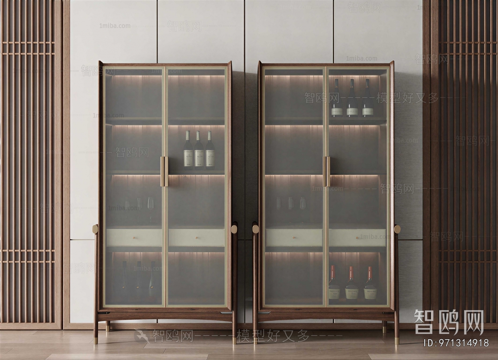 New Chinese Style Wine Cabinet