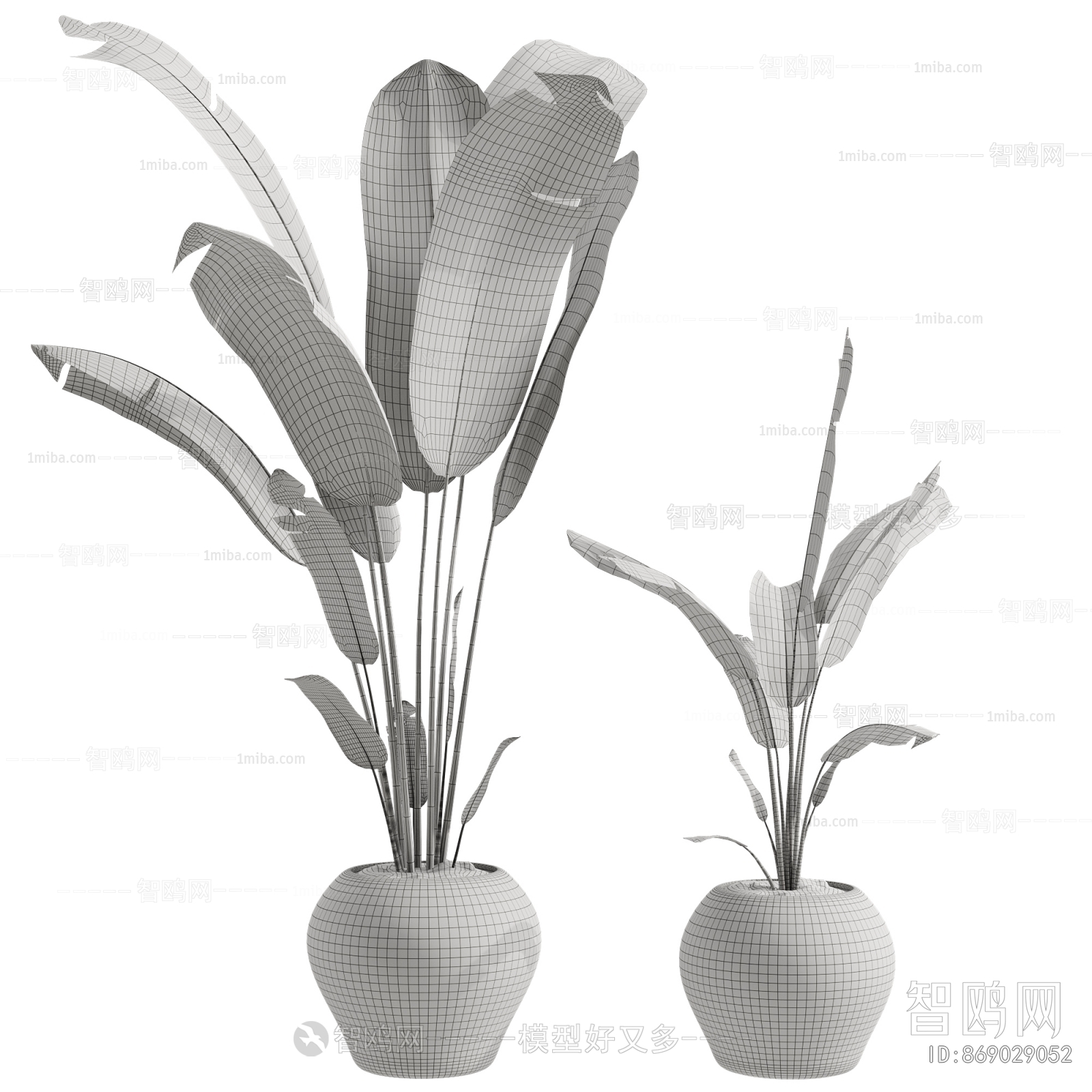 Modern Ground Green Plant Potted Plants