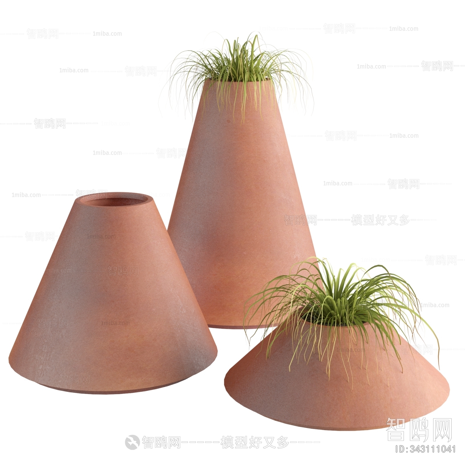 Modern Potted Green Plant