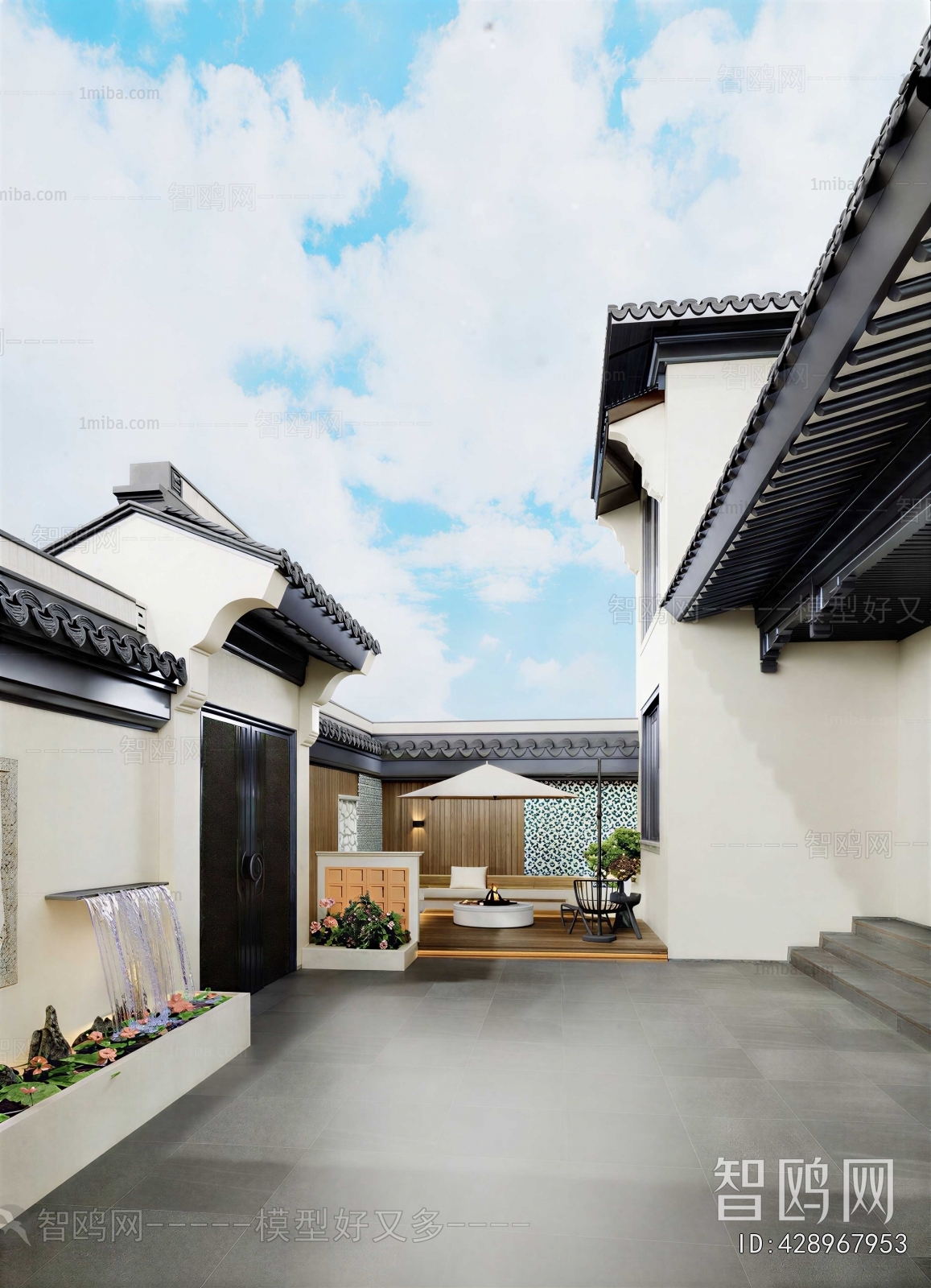 New Chinese Style Courtyard/landscape