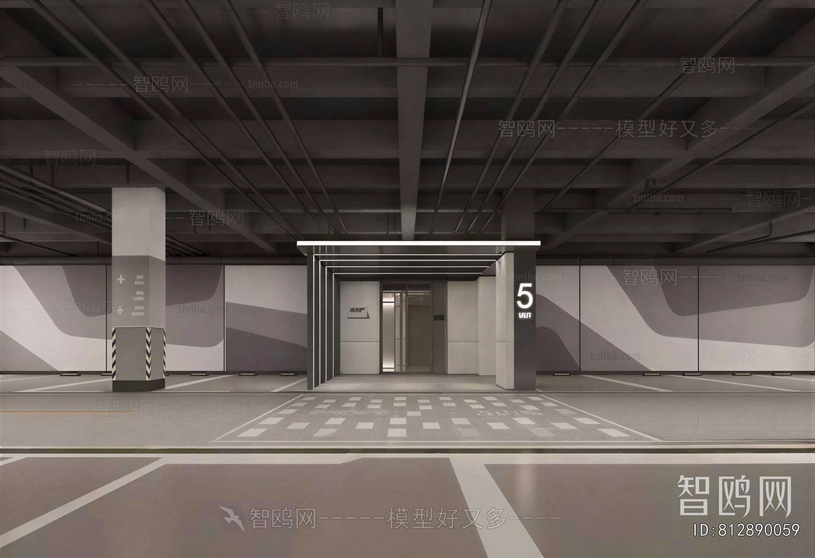 Modern Underground Parking Lot