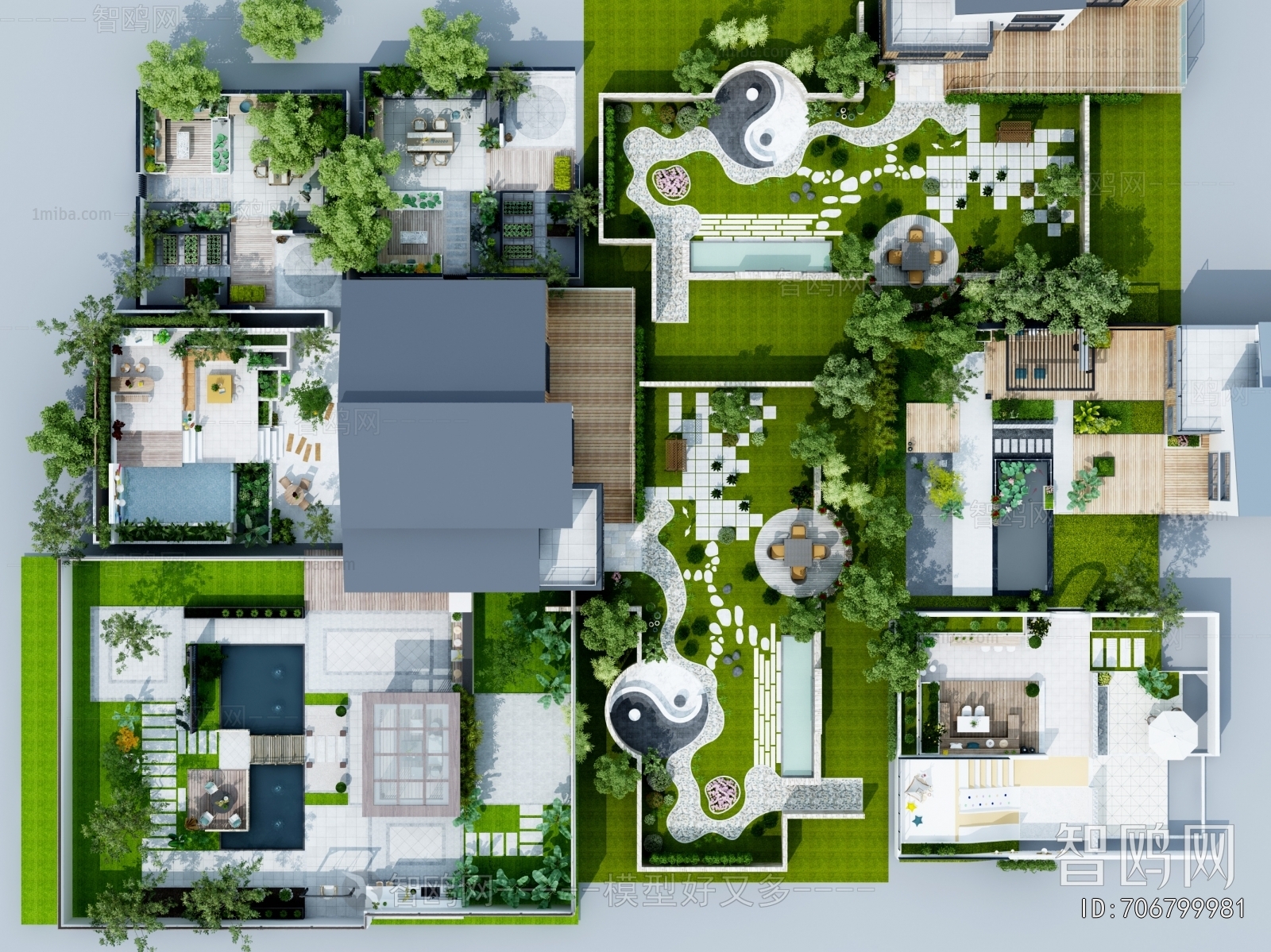 Modern Courtyard/landscape