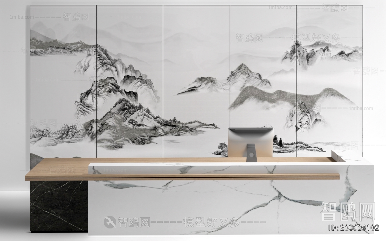 New Chinese Style Reception Desk