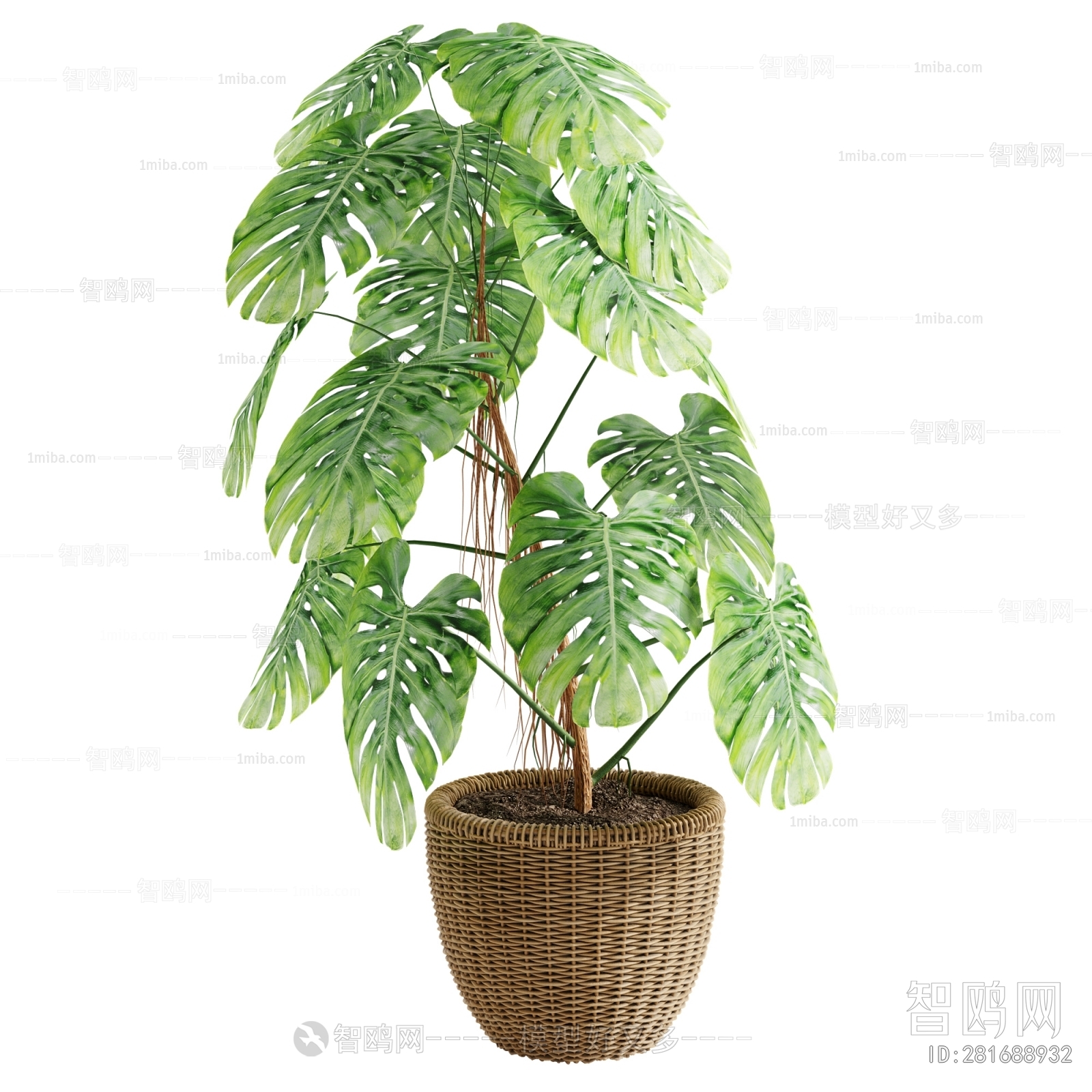 Modern Ground Green Plant Potted Plants