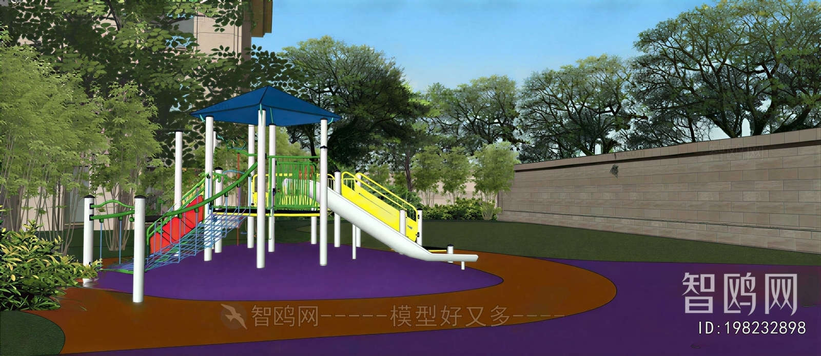 Modern Outdoor Space In Kindergarten