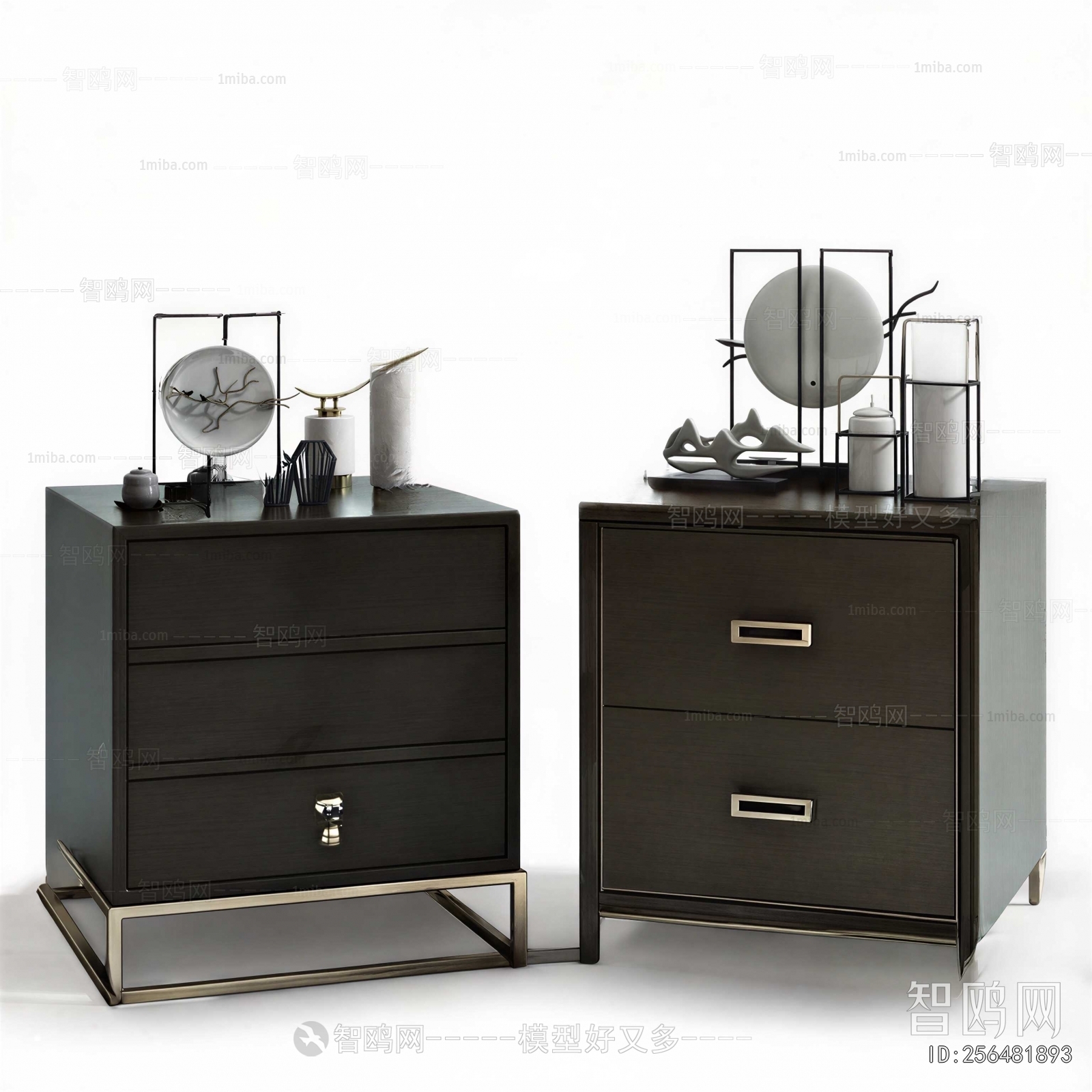 New Chinese Style Bedside Cupboard