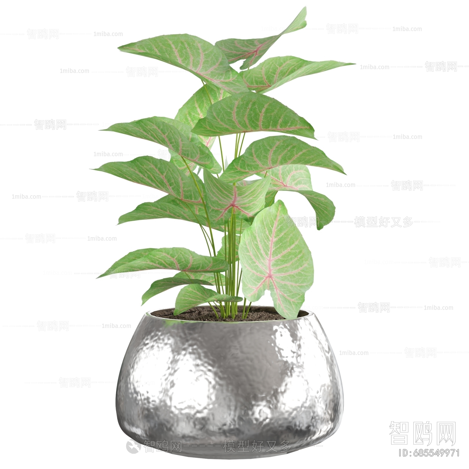 Modern Potted Green Plant
