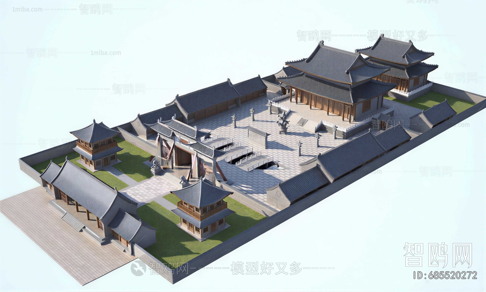 Chinese Style Ancient Architectural Buildings