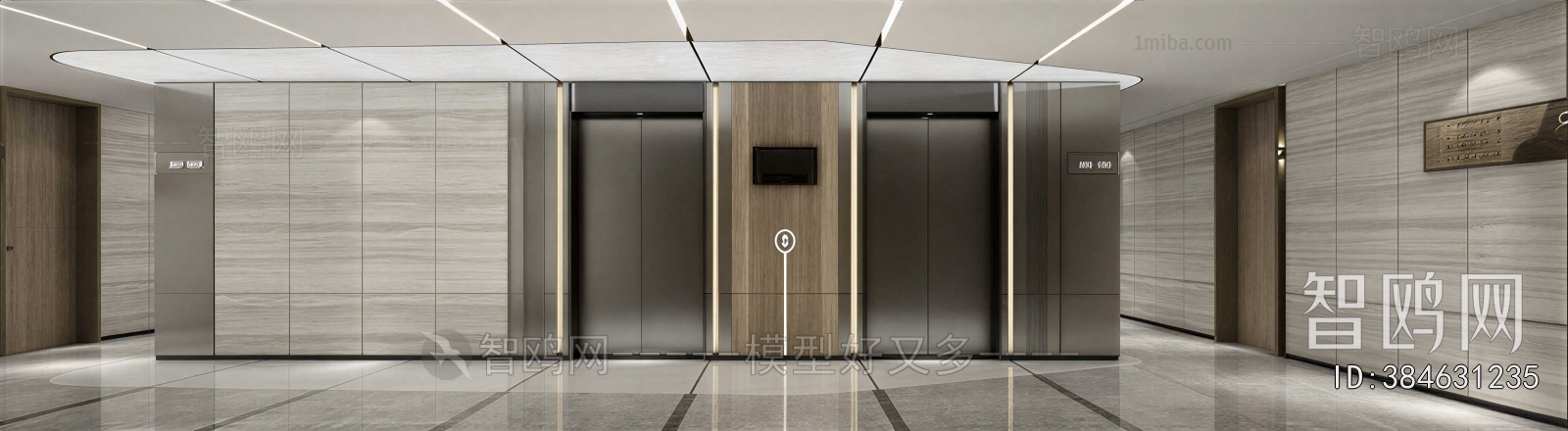 Modern Office Elevator Hall