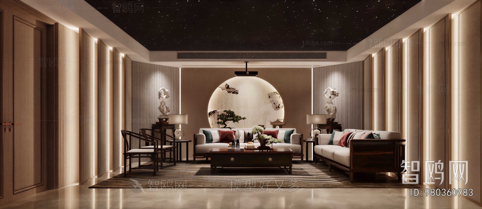 New Chinese Style A Living Room