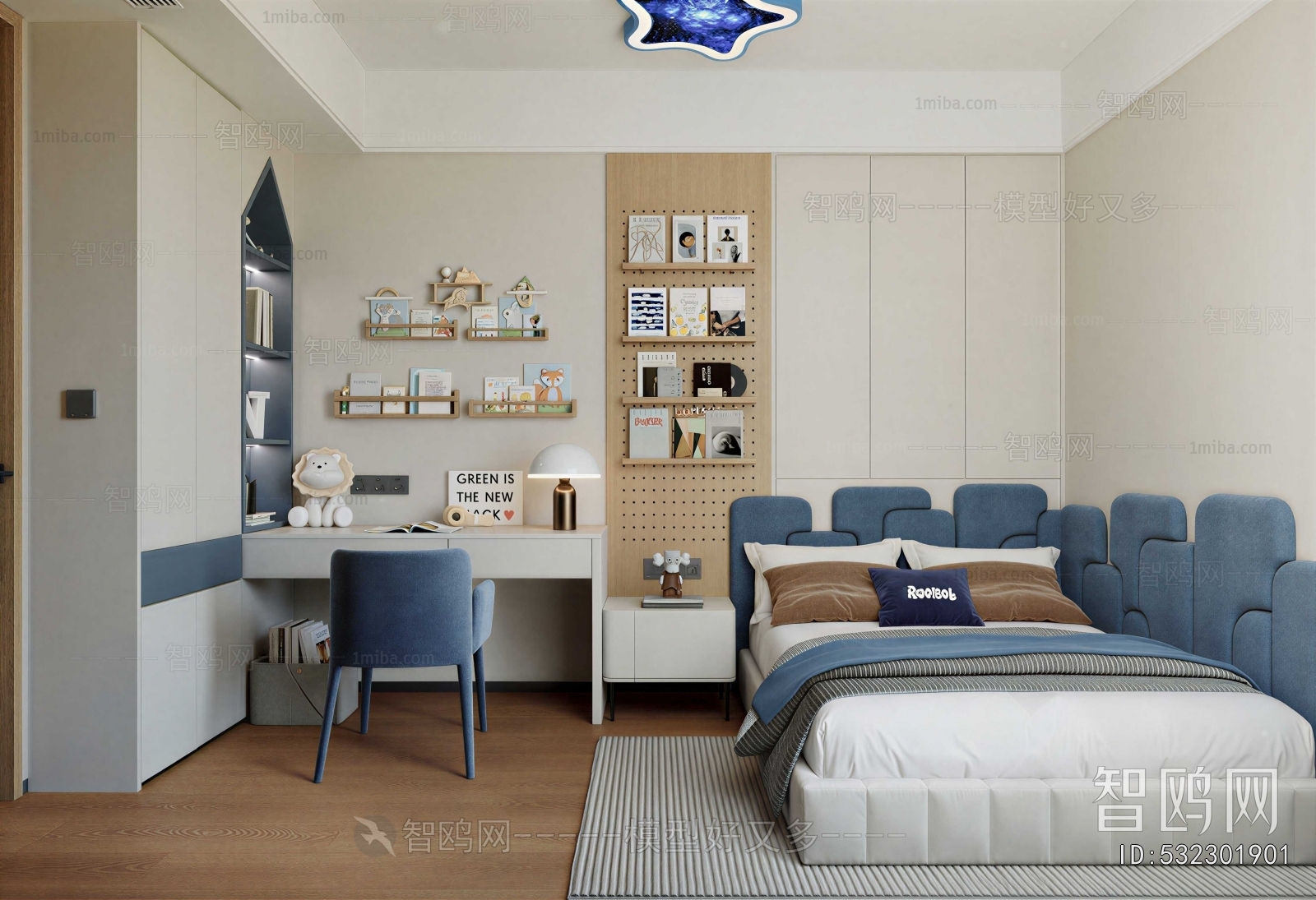 Modern Boy's Room And Son's Room
