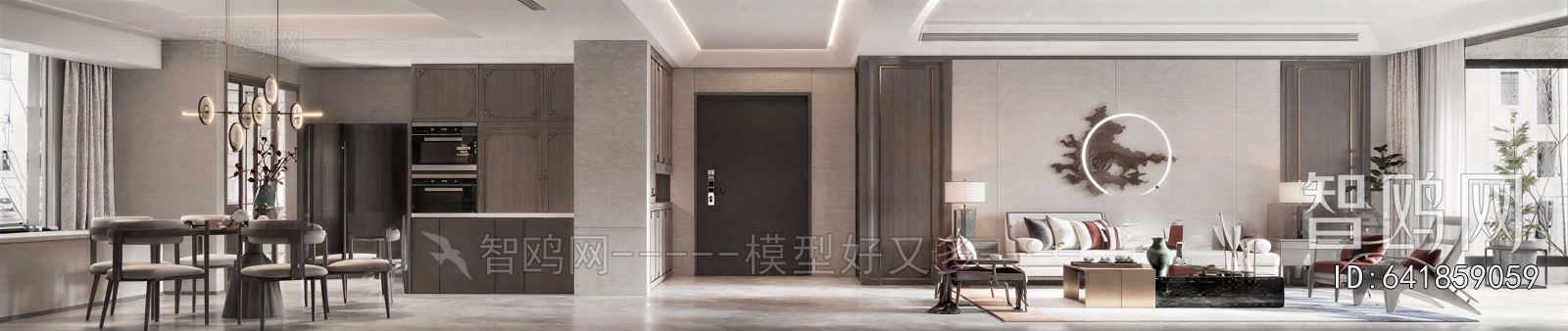 New Chinese Style A Living Room