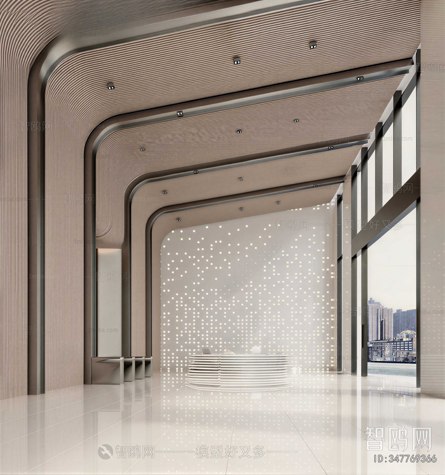 Modern Office Reception Desk