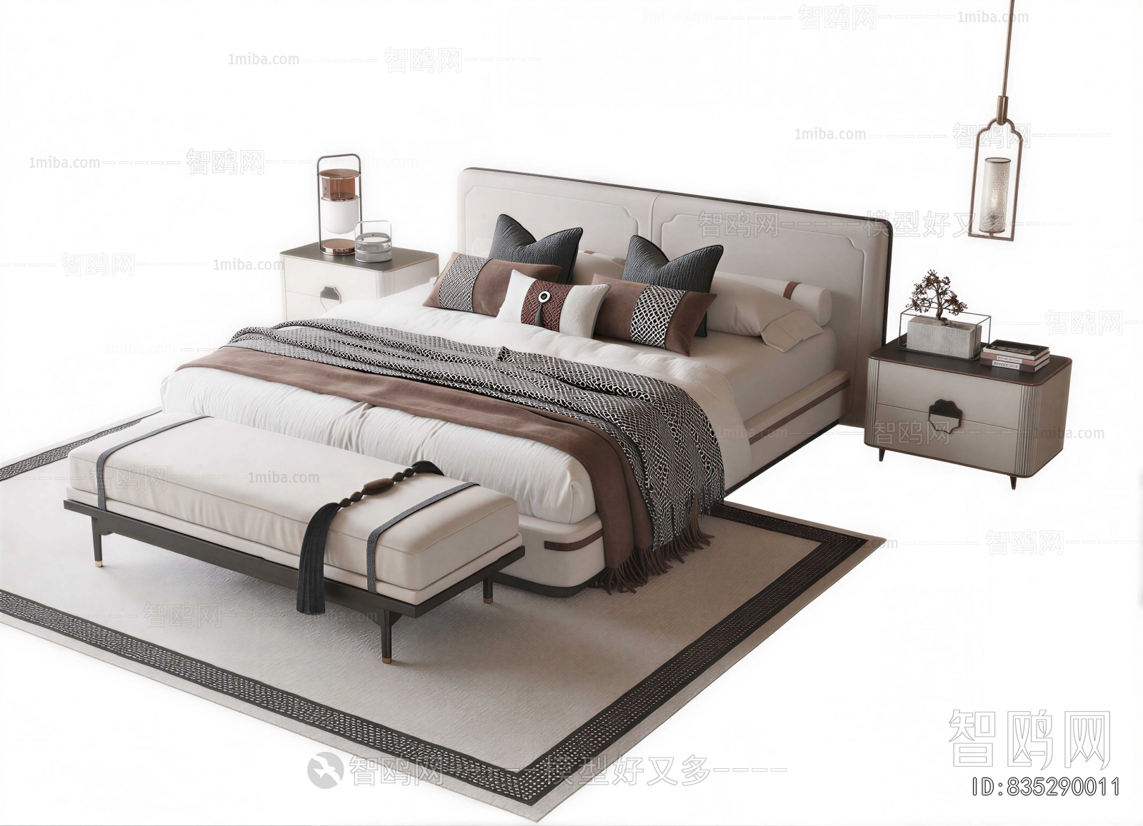 New Chinese Style Double Bed