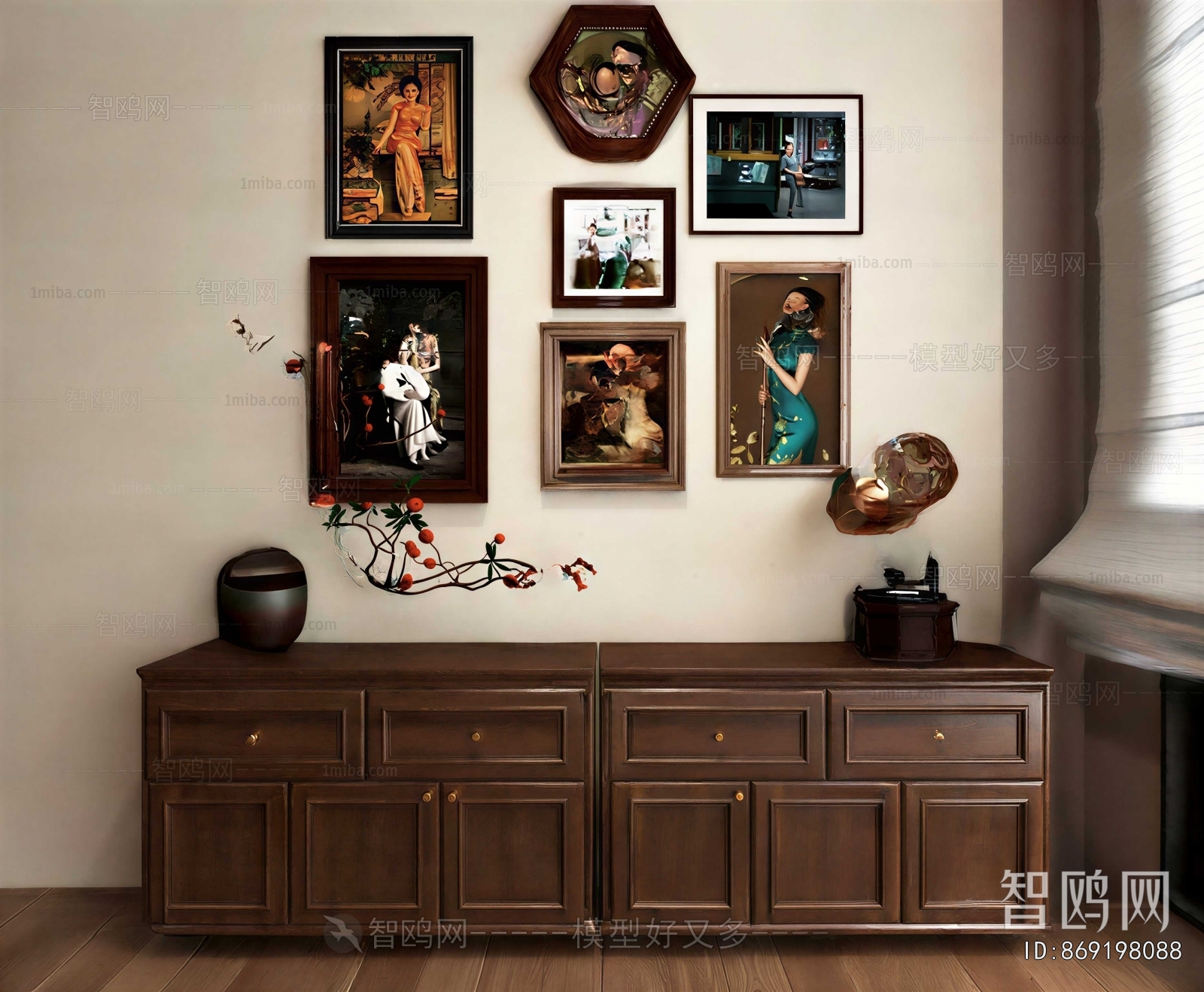 French Style Side Cabinet