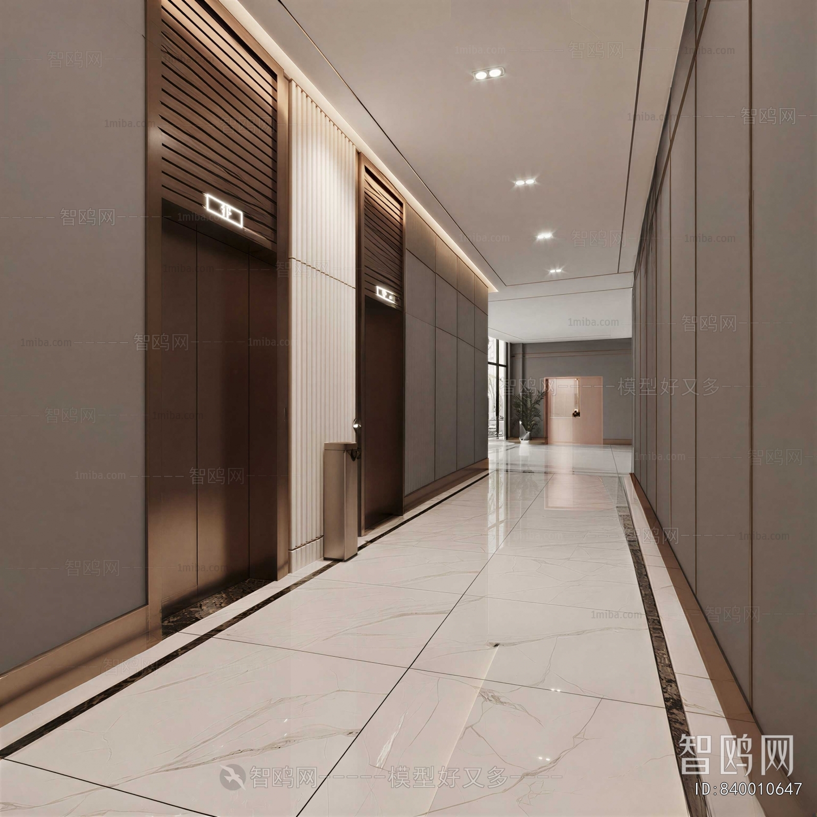 Modern Office Elevator Hall