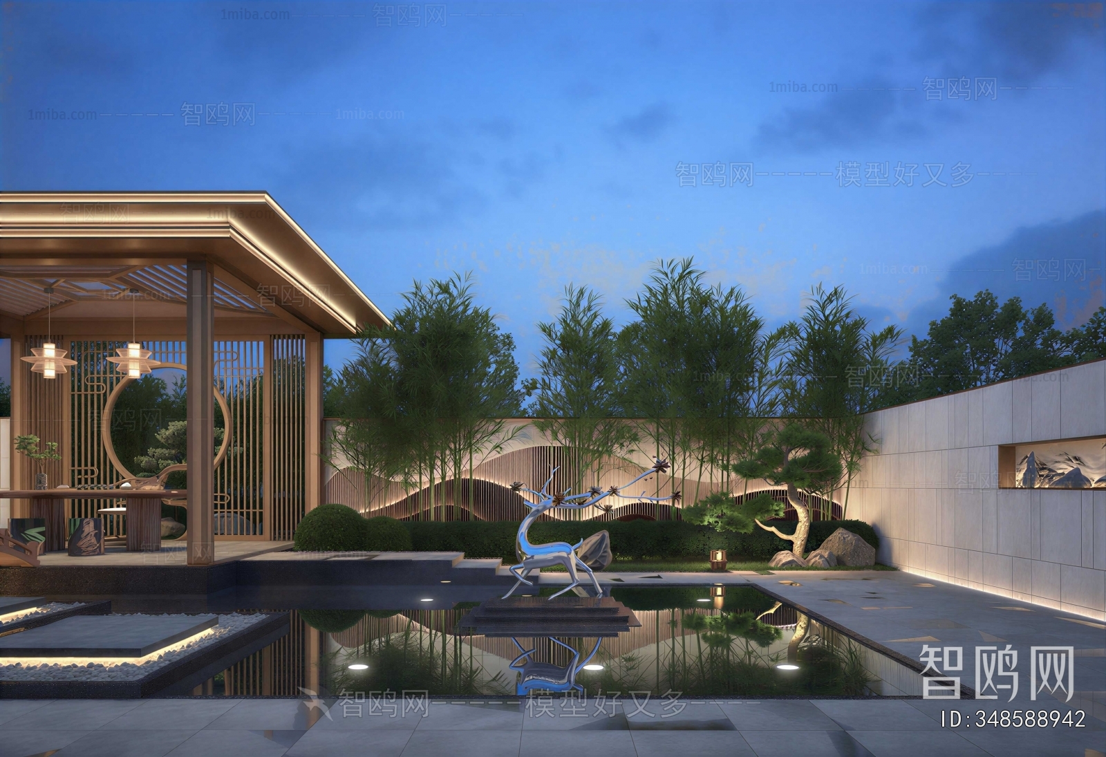 New Chinese Style Courtyard/landscape