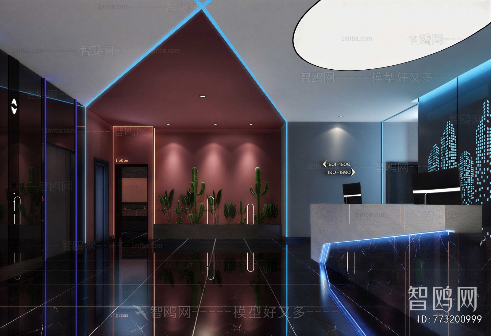 Modern Office Reception Desk