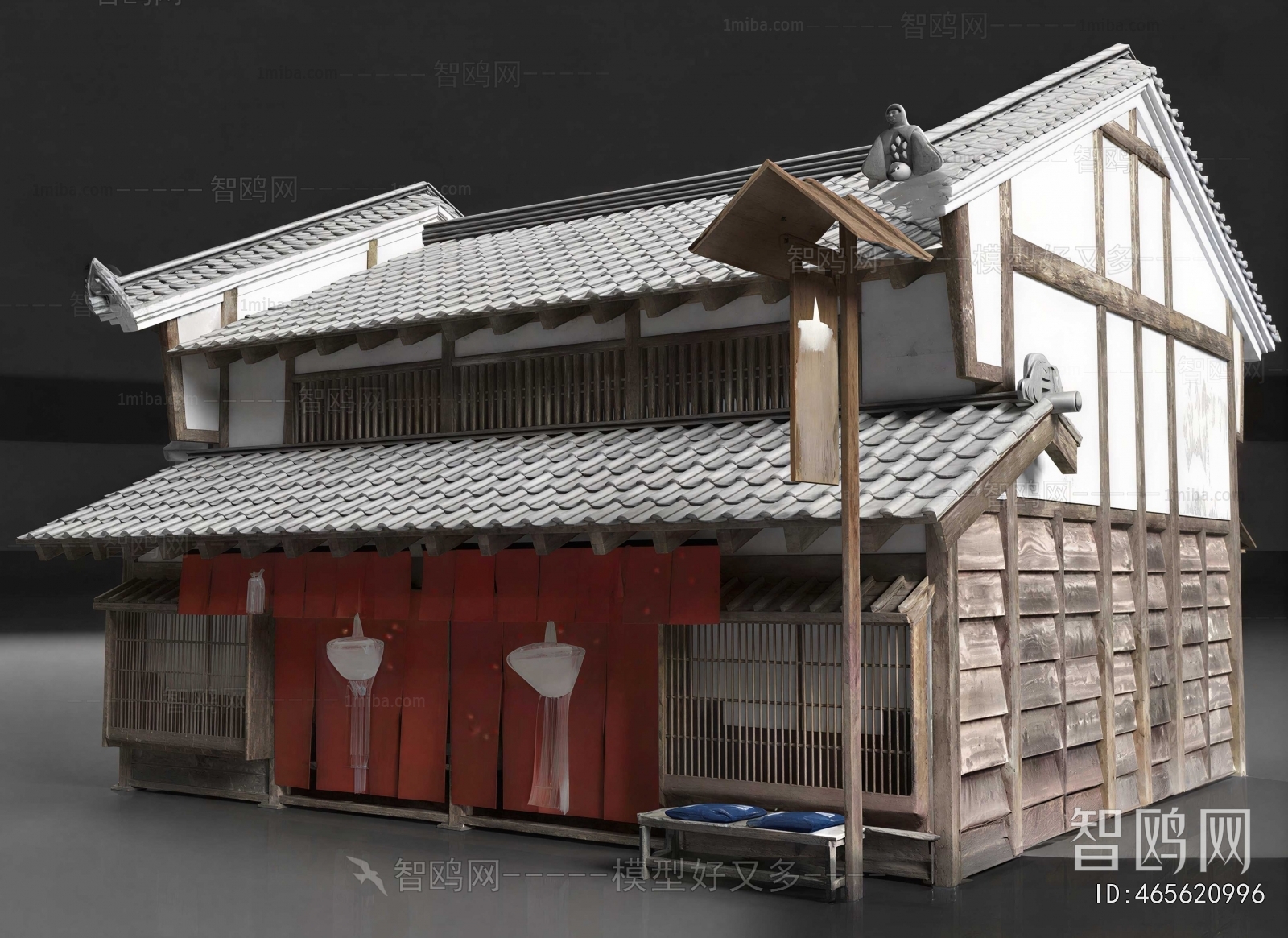 Japanese Style Appearance Of Commercial Building