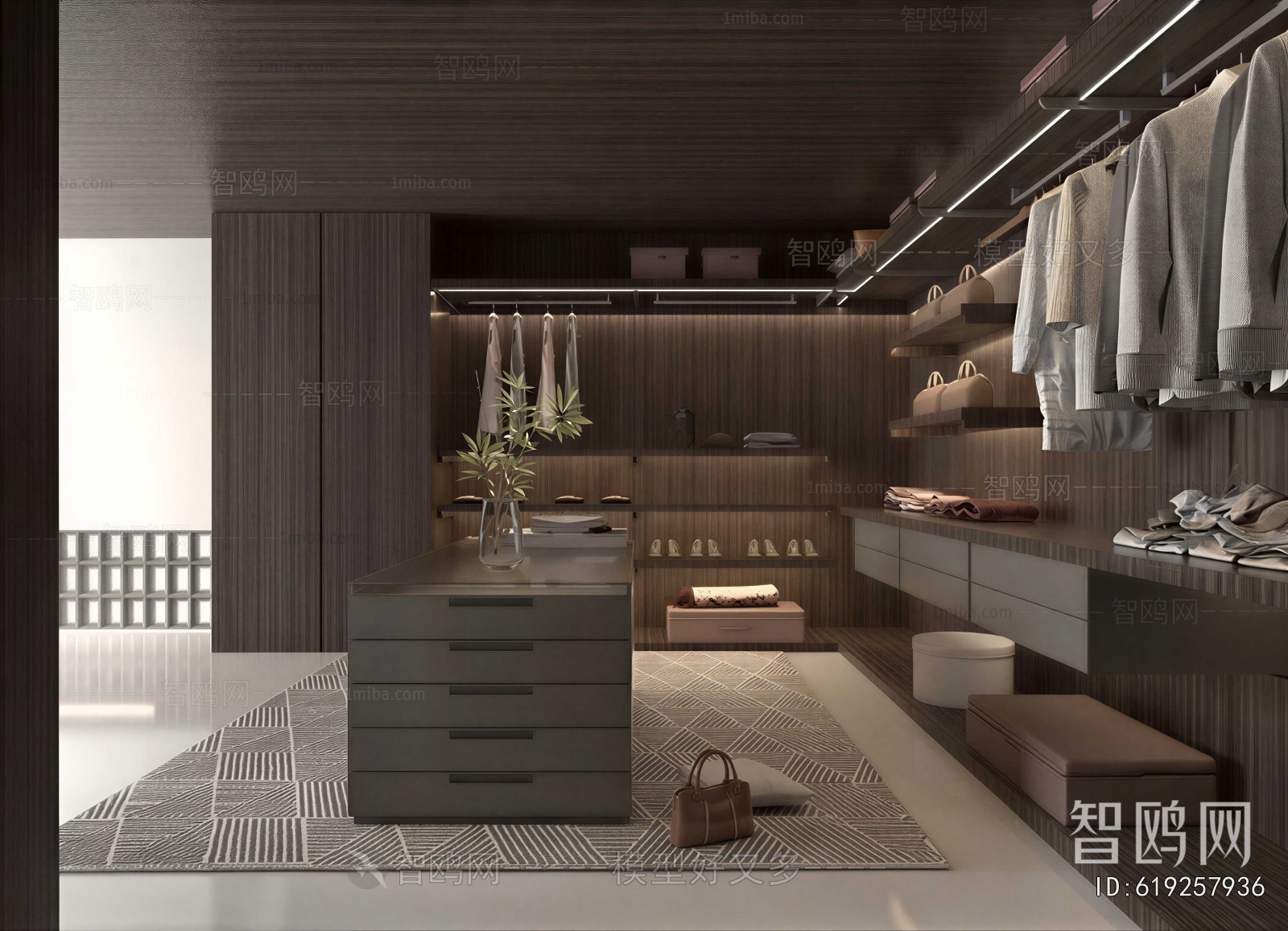 Modern Clothes Storage Area