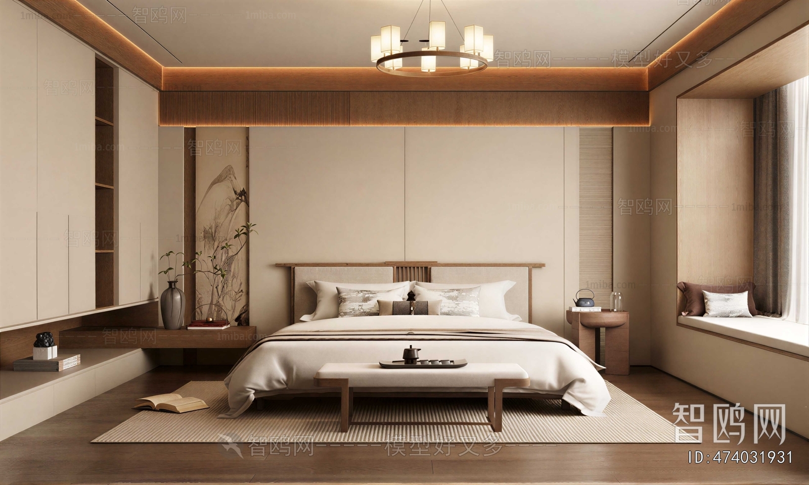 New Chinese Style Bedroom