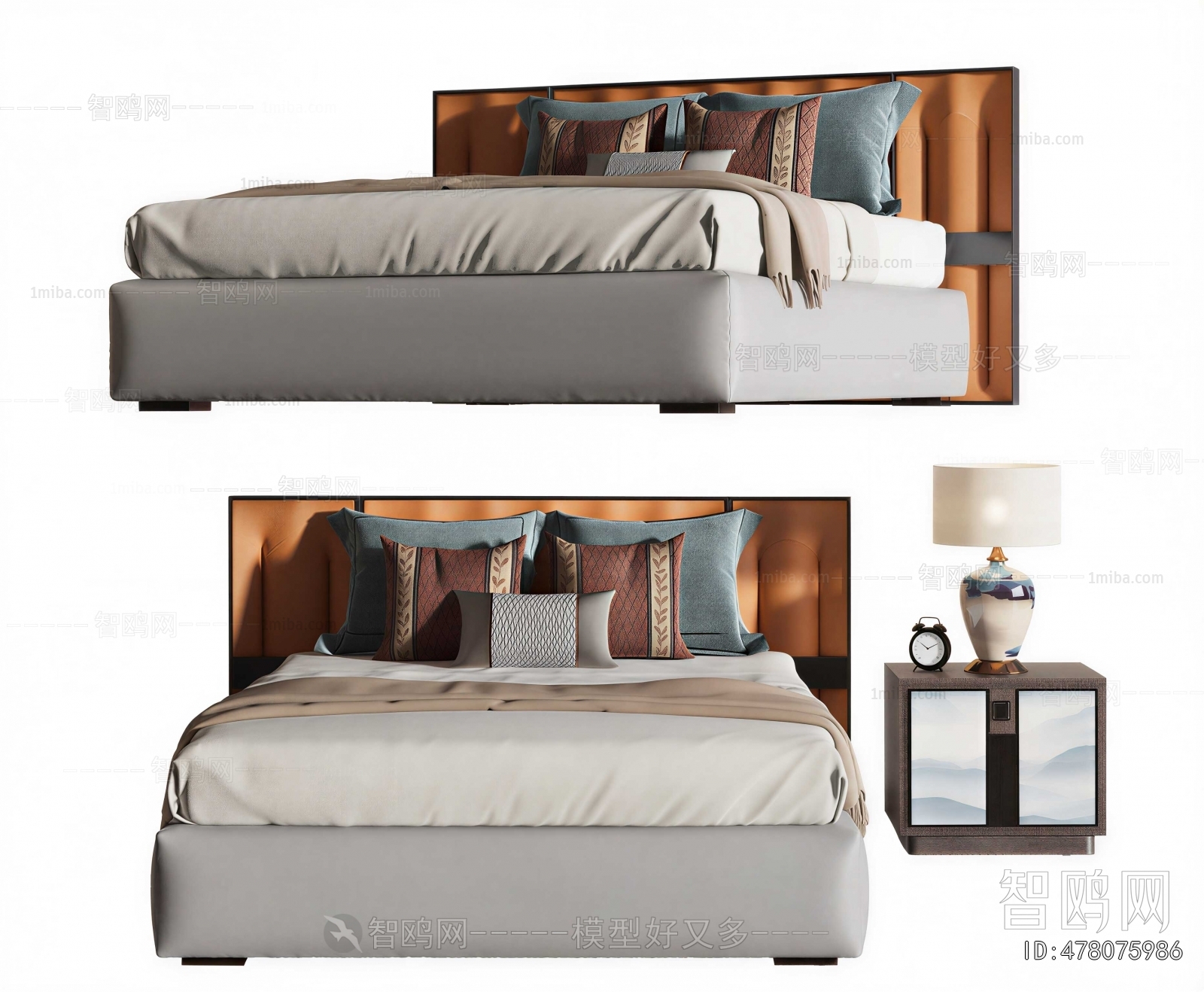 New Chinese Style Double Bed