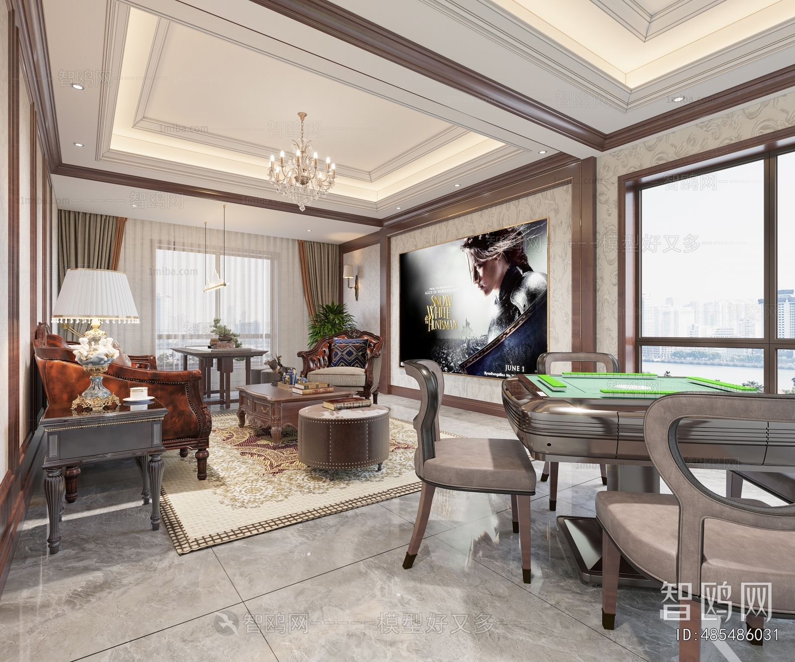 Simple European Style A Living Room