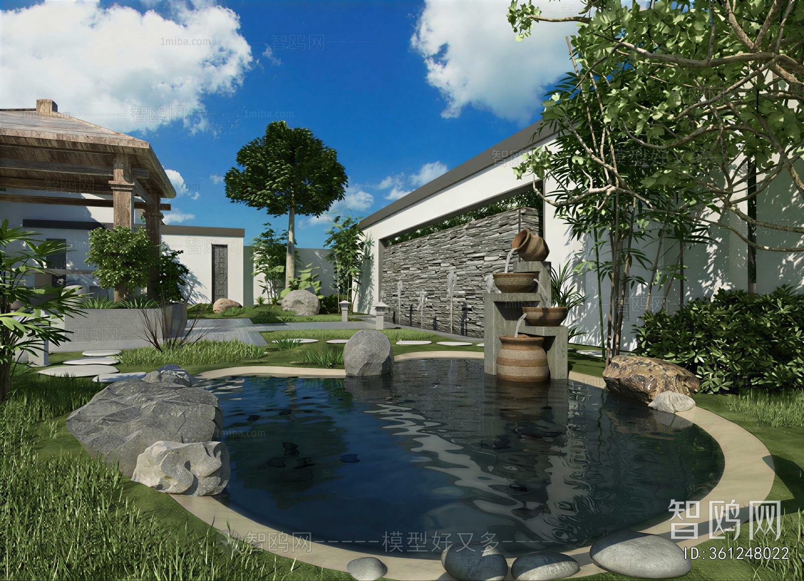 New Chinese Style Courtyard/landscape