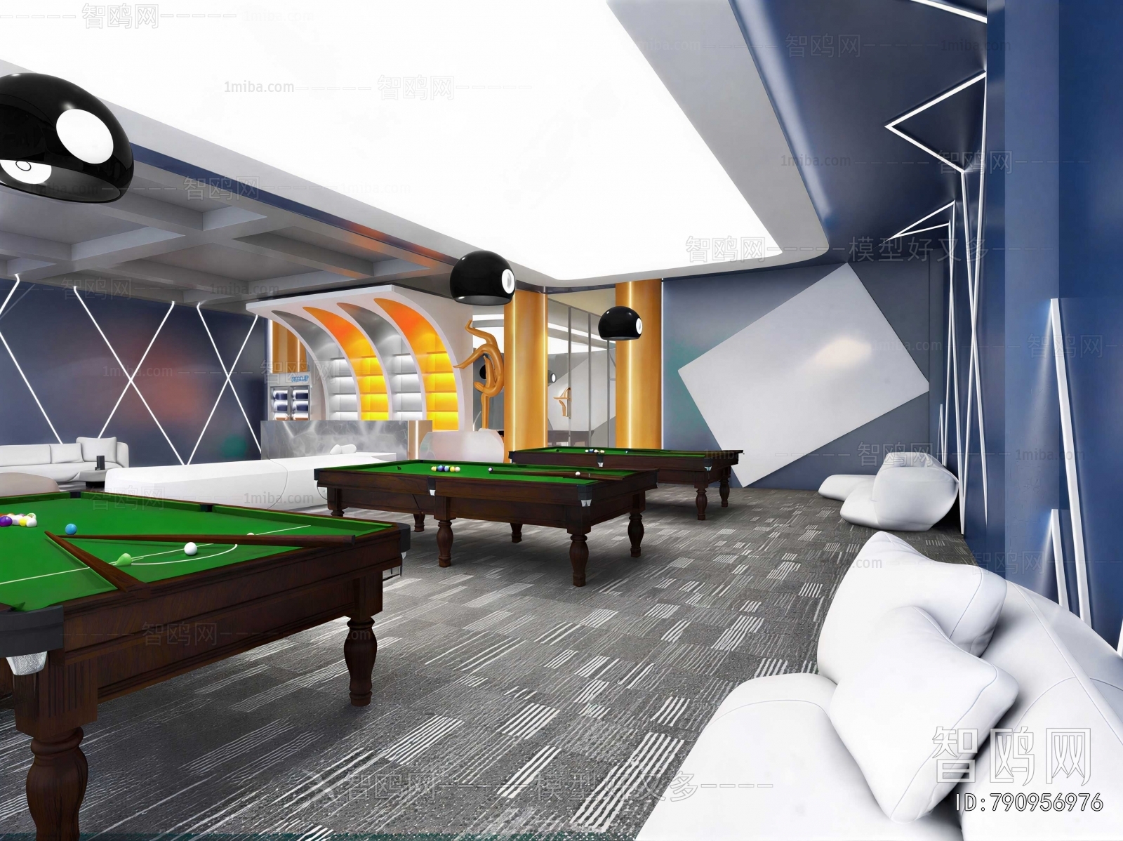 Modern Billiard Room