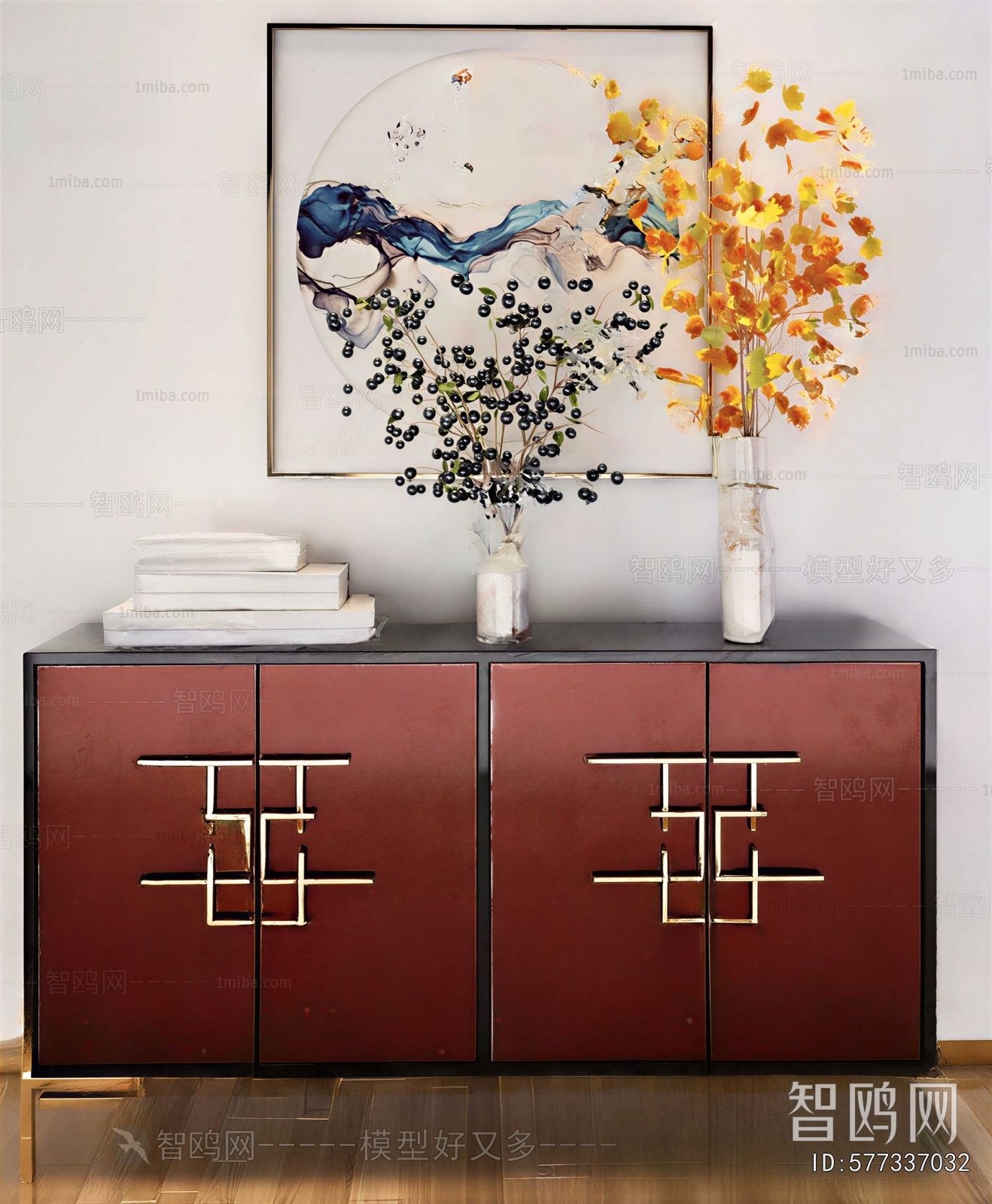 New Chinese Style Entrance Cabinet