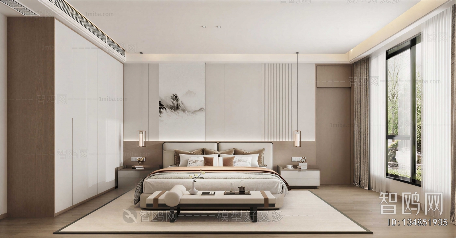 New Chinese Style Bedroom