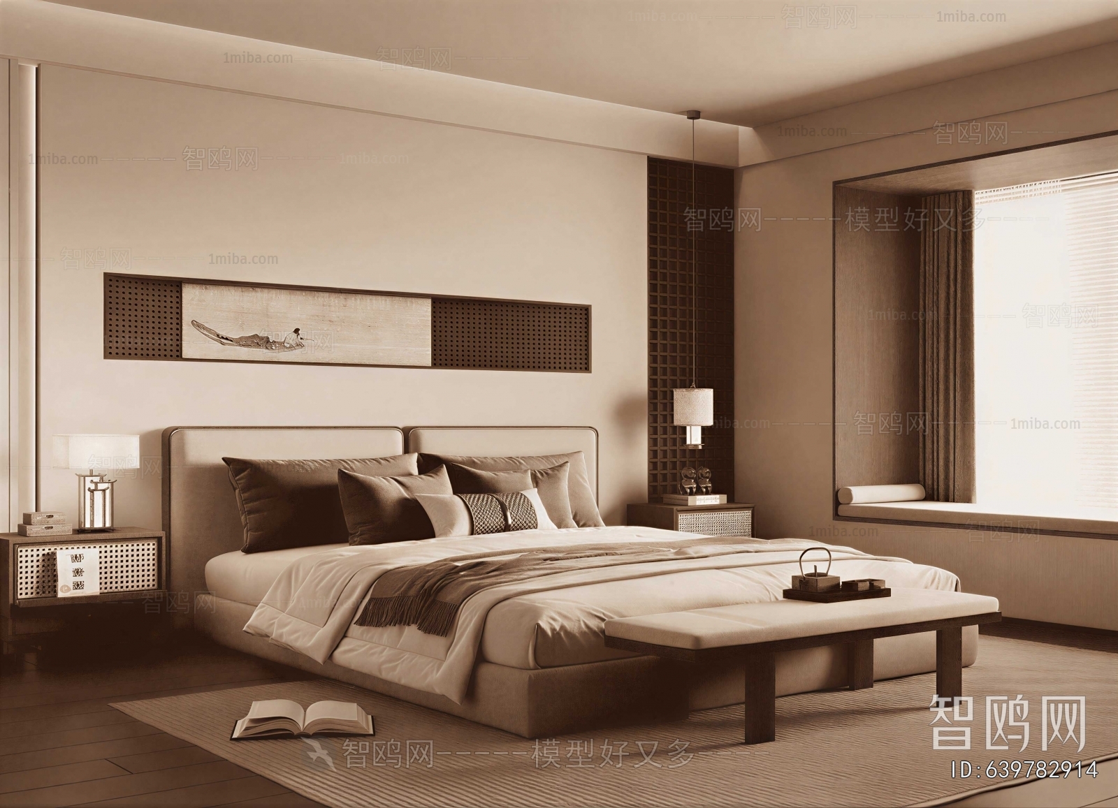 New Chinese Style Bedroom