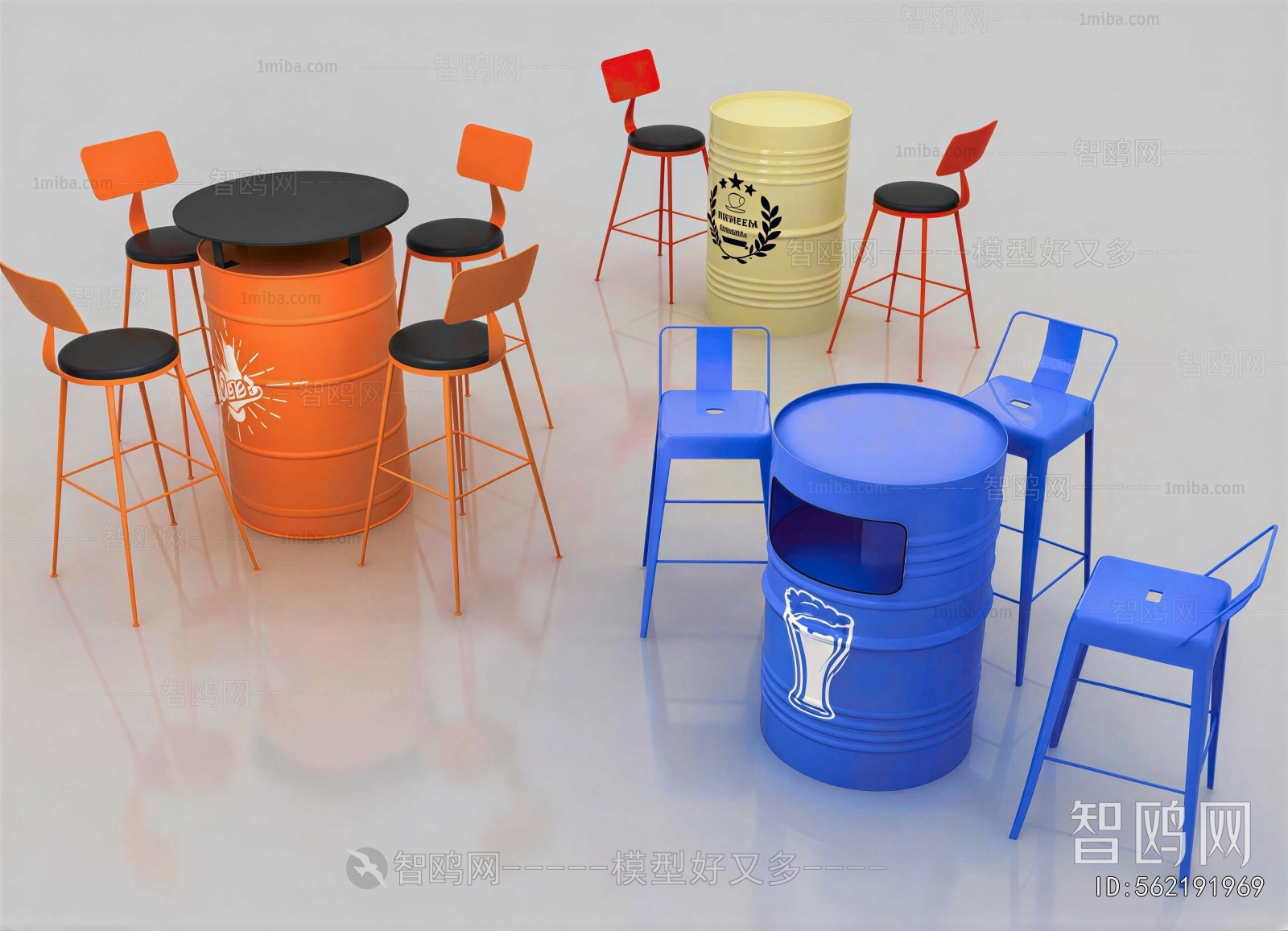Industrial Style Leisure Table And Chair