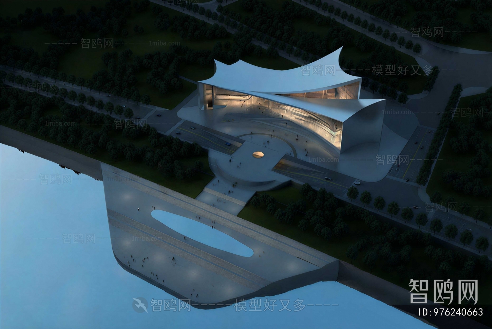 Modern Architectural Bird's-eye View Planning