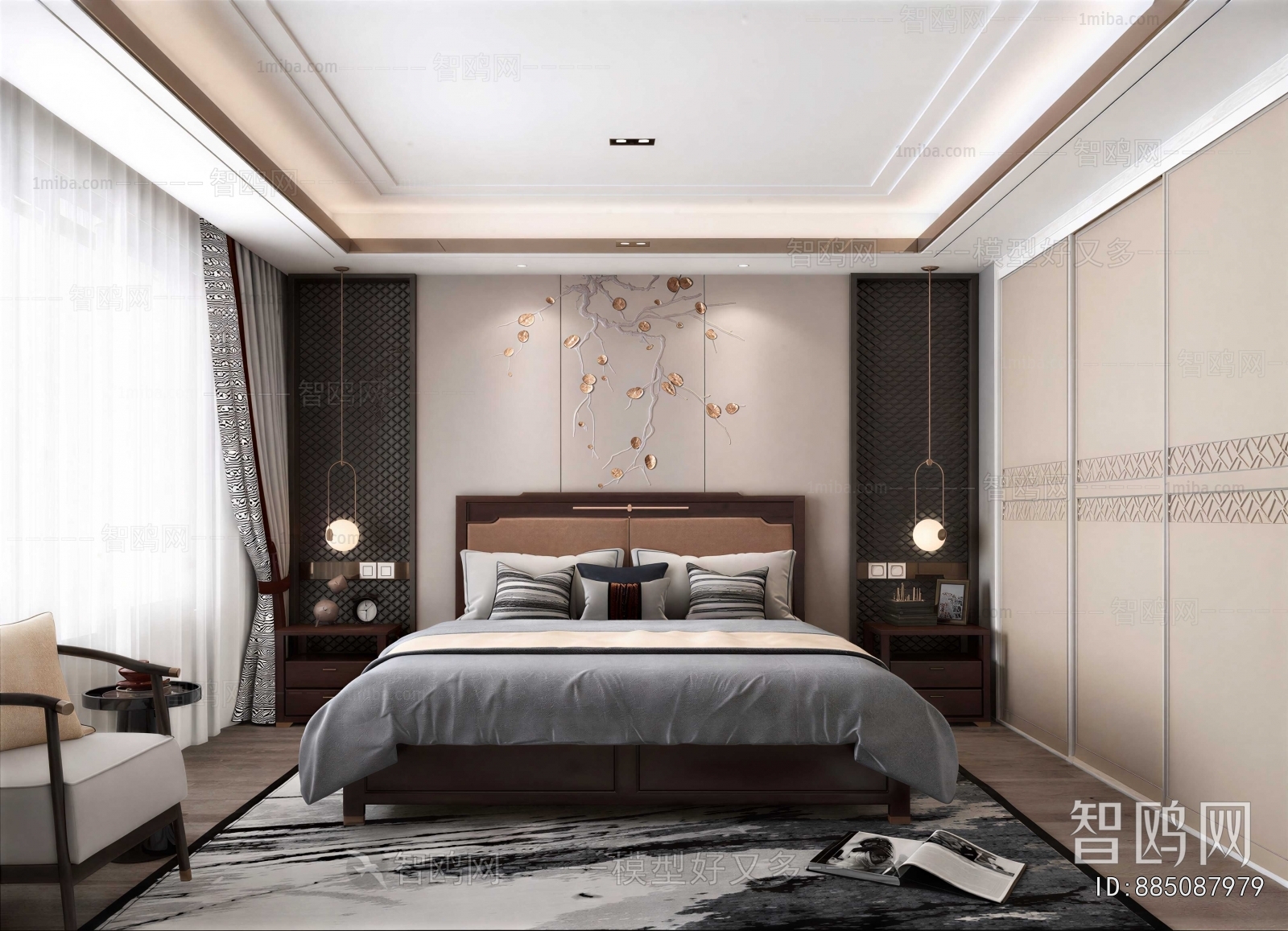 New Chinese Style Bedroom