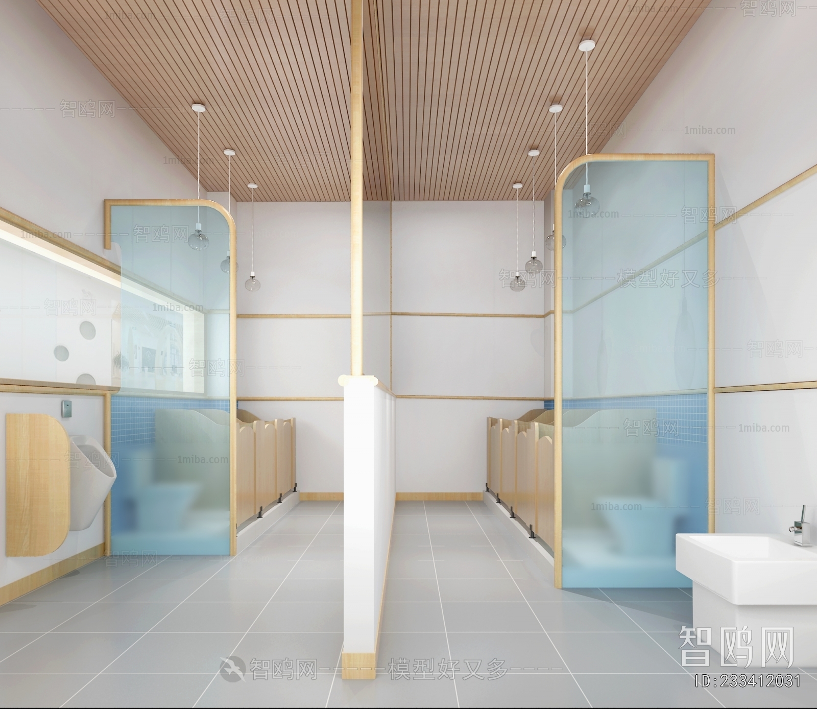 Modern Children's Restroom