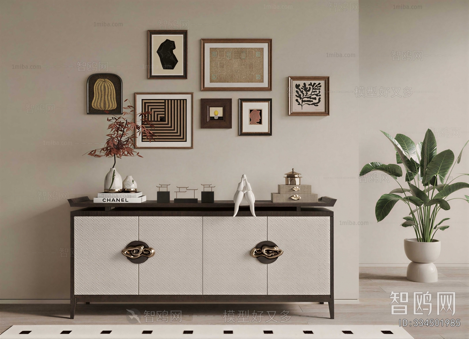 New Chinese Style Entrance Cabinet