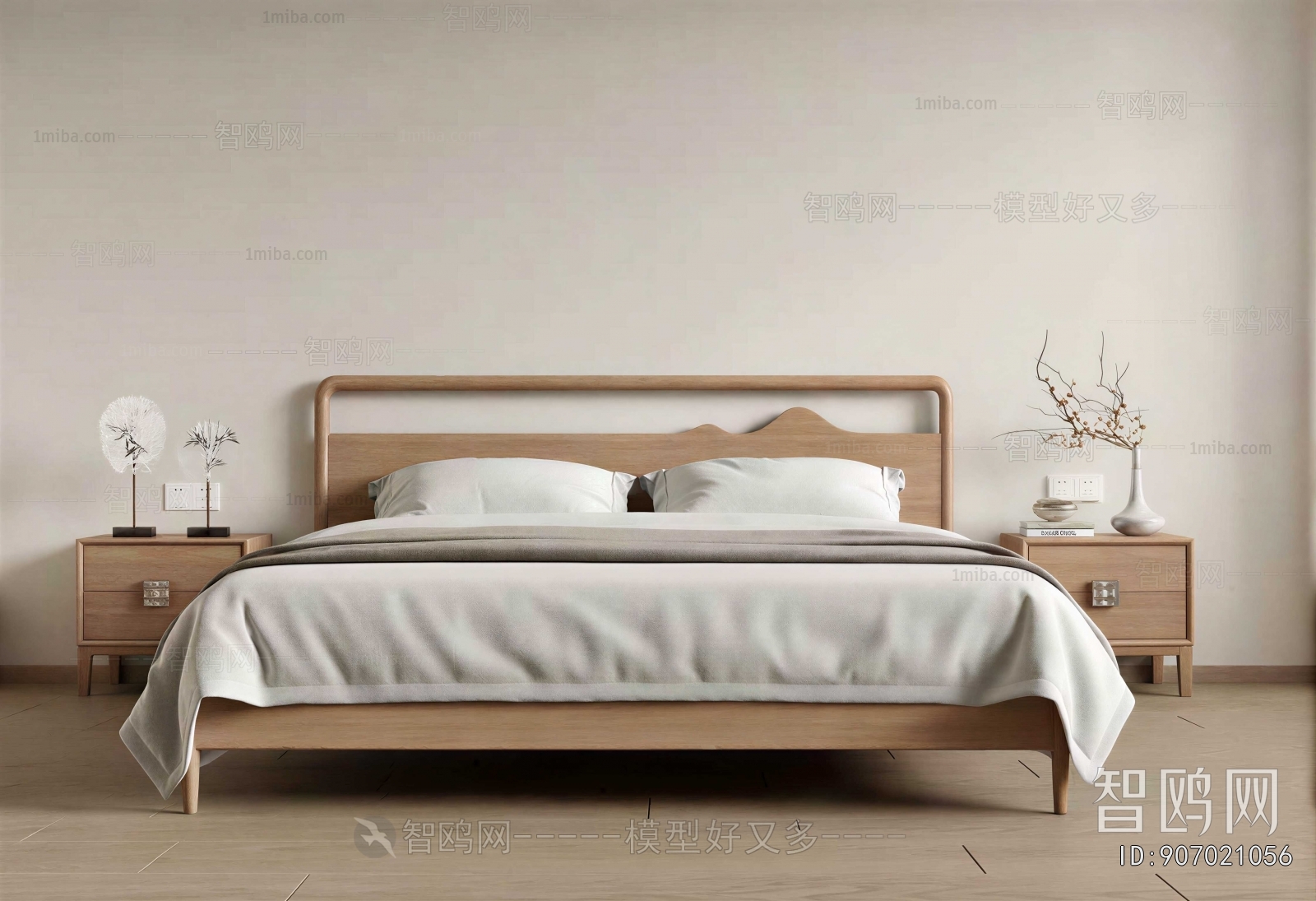 New Chinese Style Double Bed