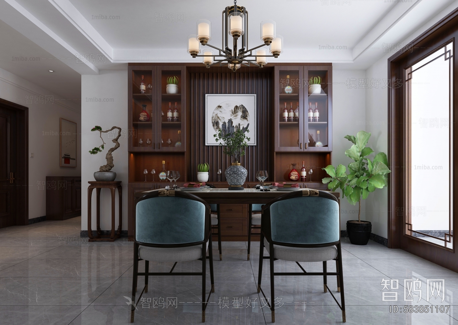 New Chinese Style Dining Room