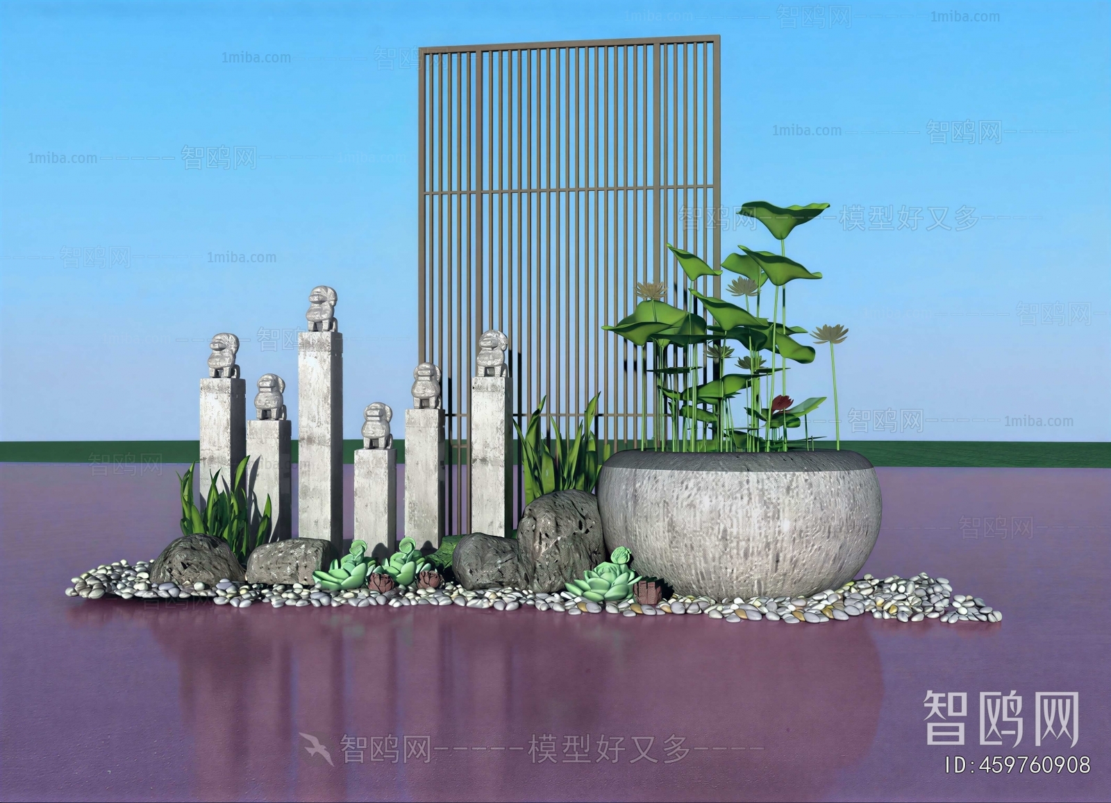 New Chinese Style Rockery Waterscape