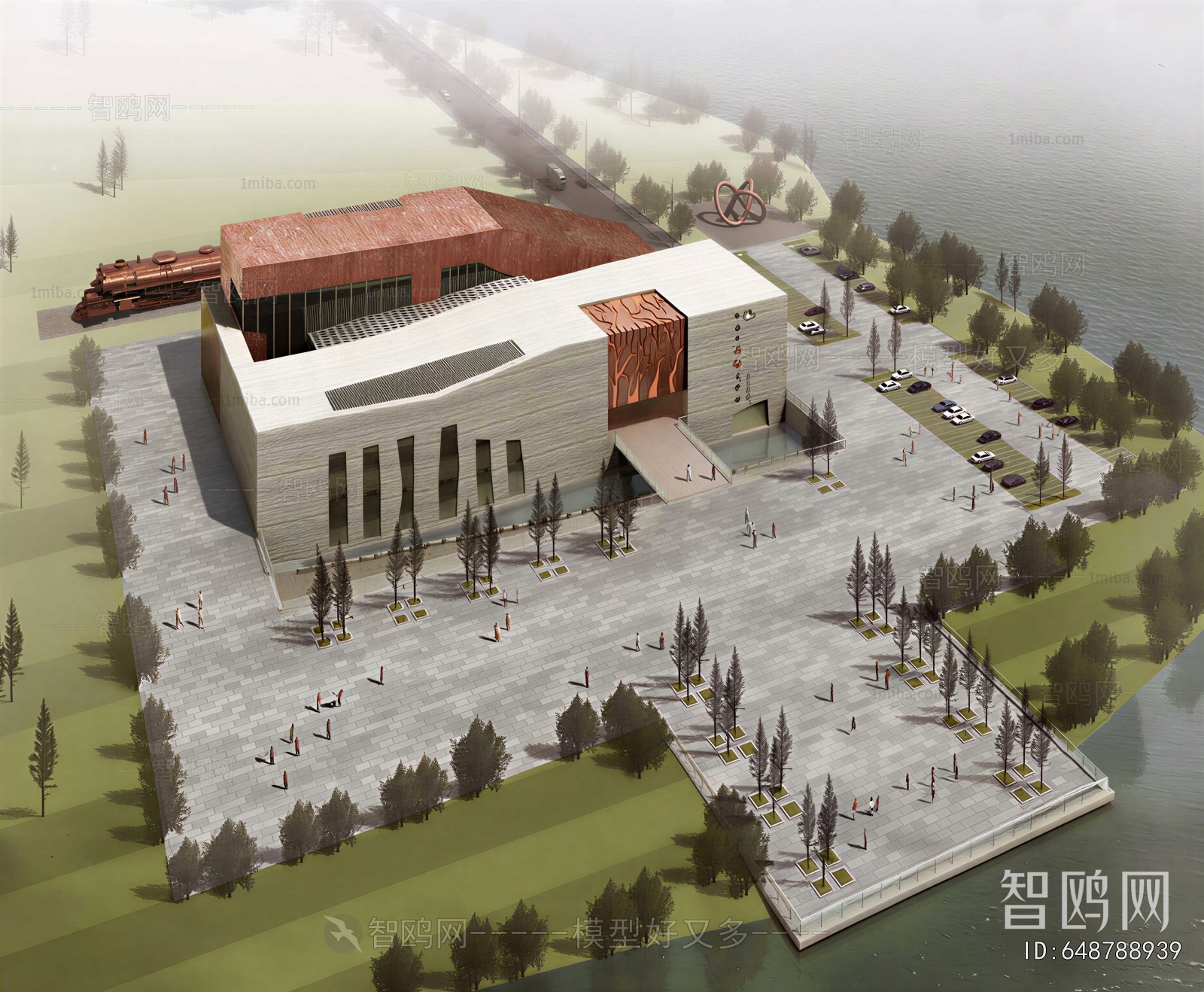 Modern Architectural Bird's-eye View Planning