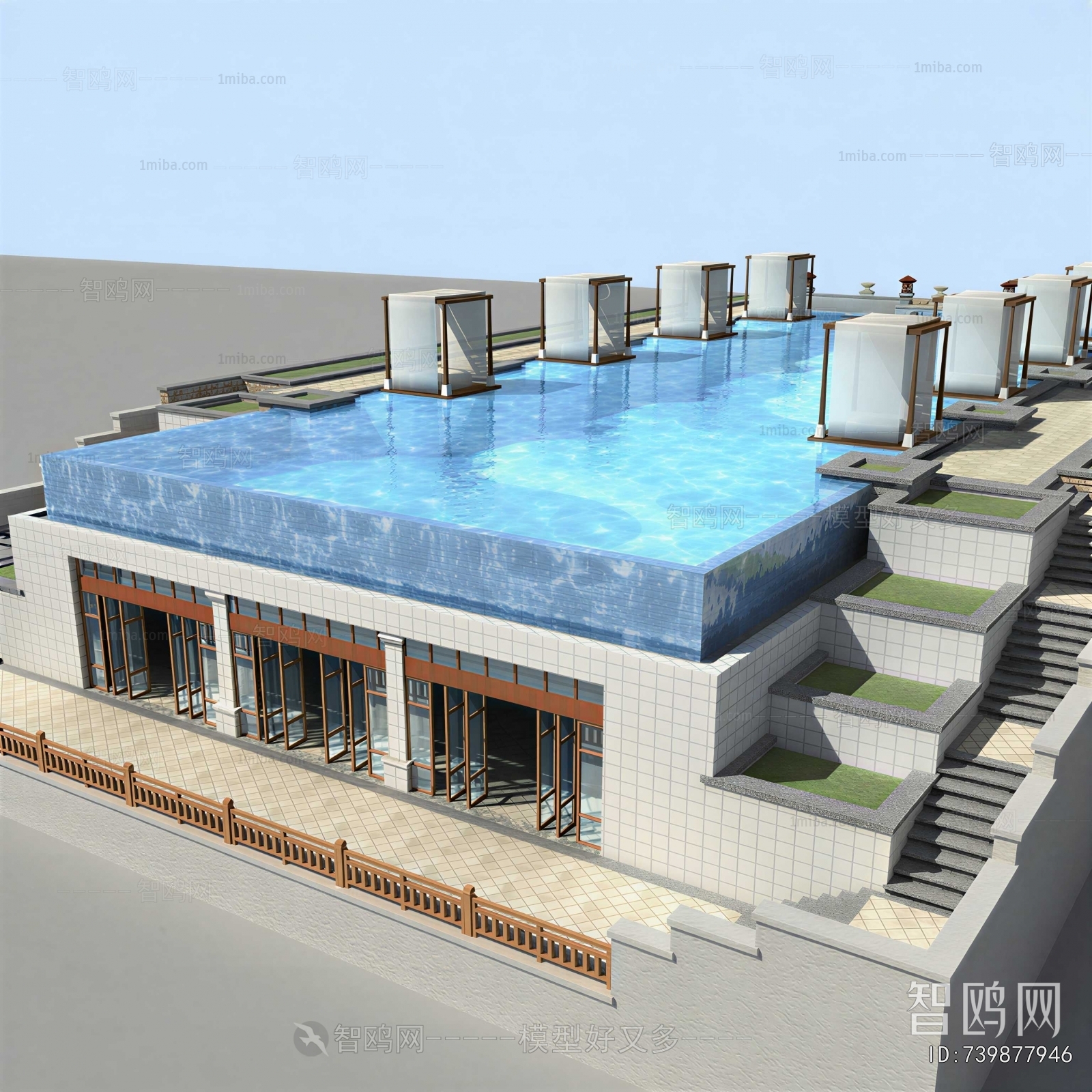 New Chinese Style Appearance Of Commercial Building